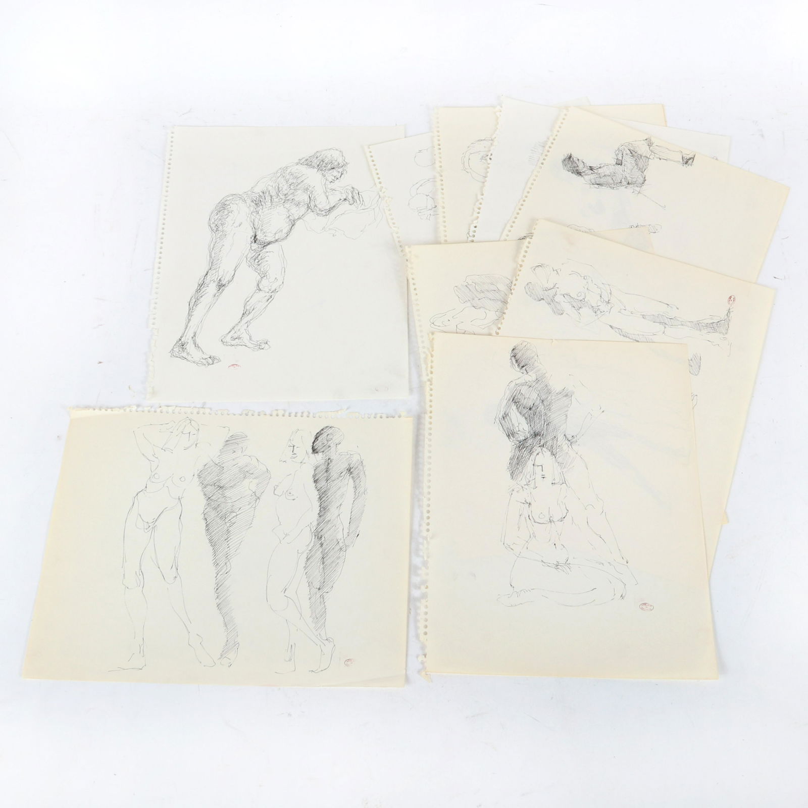 Artist Study Female Figure Pastel On Paper