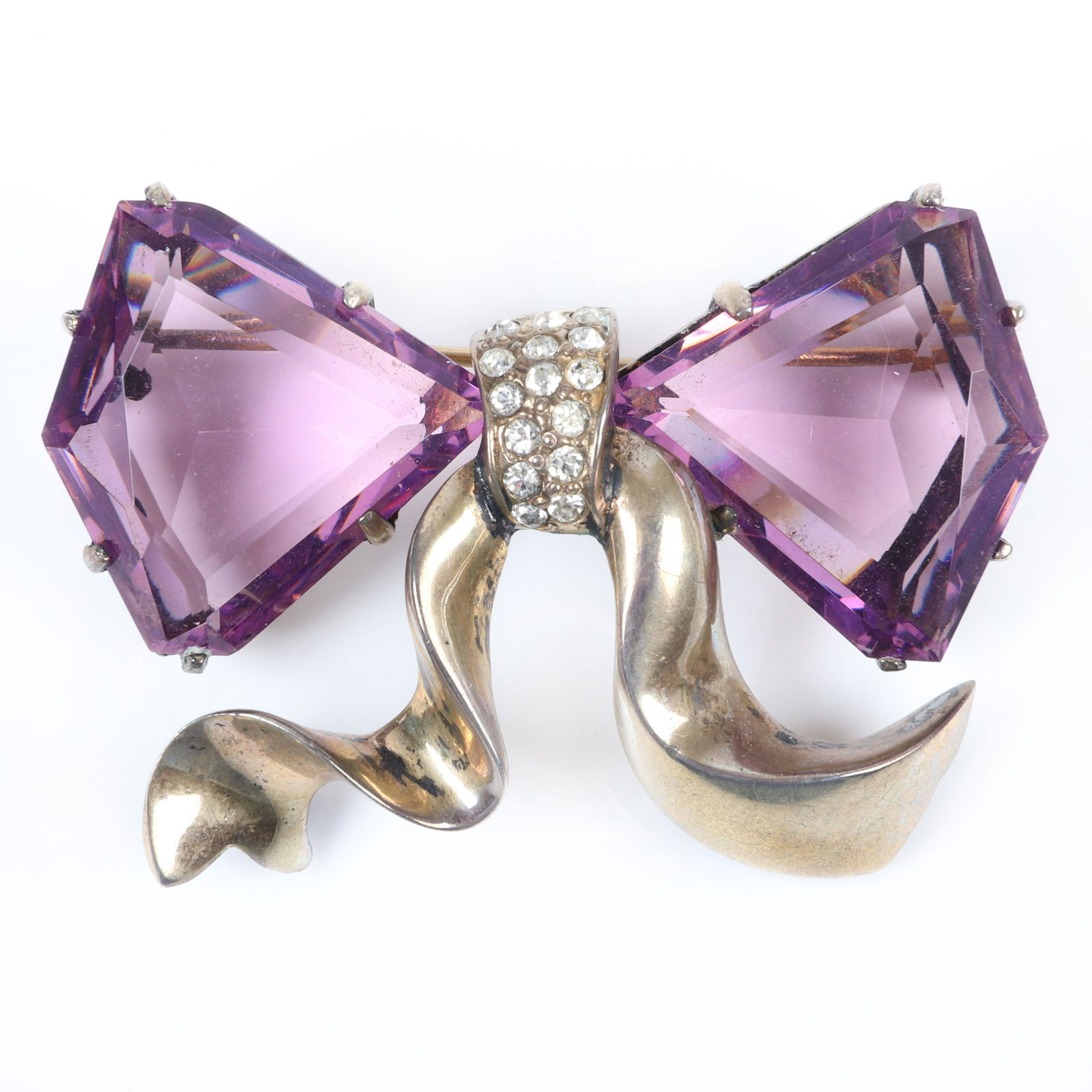 Eisenberg Original sterling vermeil stunning bow pin (1 of 5)