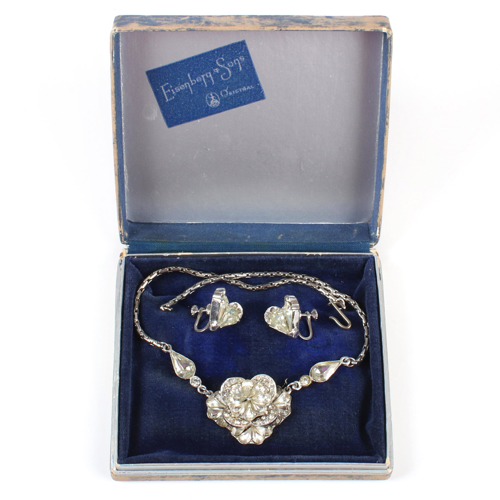 Eisenberg layered diamante pansy flower pendant (1 of 5)