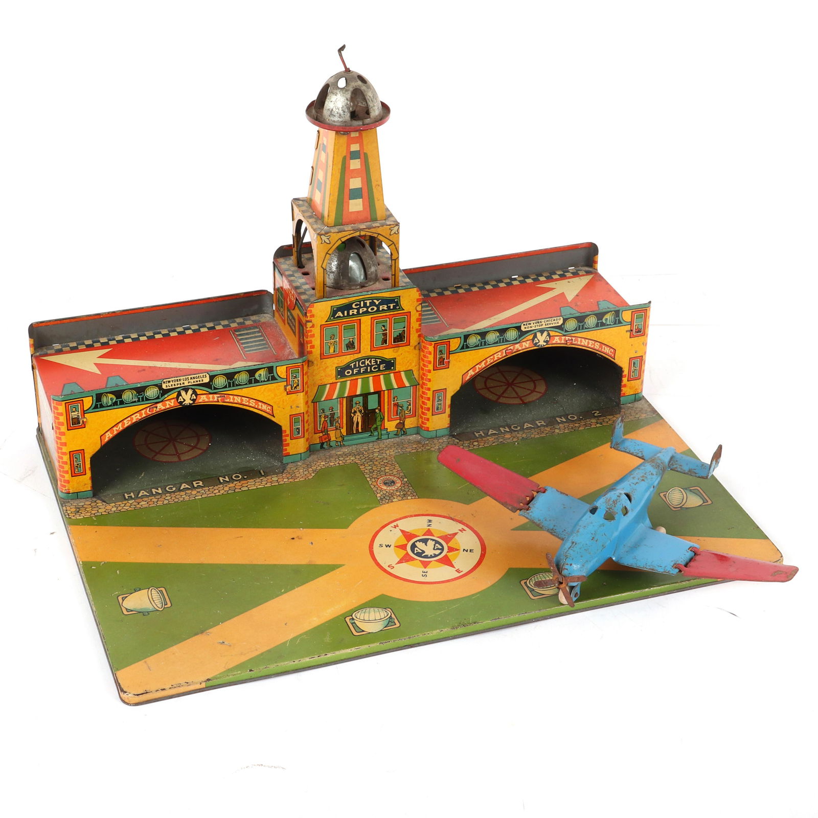 Wyandotte Toys tin litho City Airport American Airlines (1 of 5)