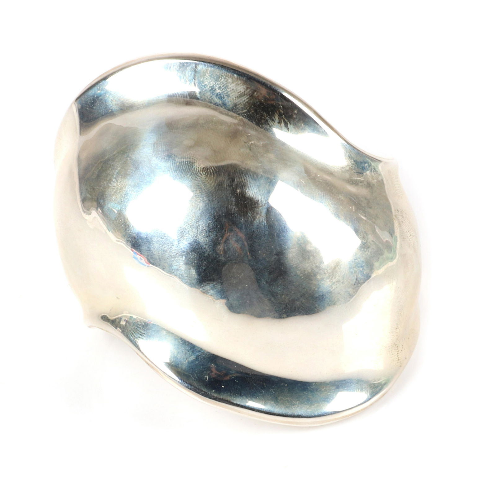 Robert Lee Morris RLM designer 2 3/4"W sterling silver: Robert Lee Morris RLM designer 2 3/4"W sterling silver asymmetrical "Wave" cuff bracelet, new old stock with original tags, marked RLM Sterling. Robert Lee Morris (born 1947) is an American jewelry de