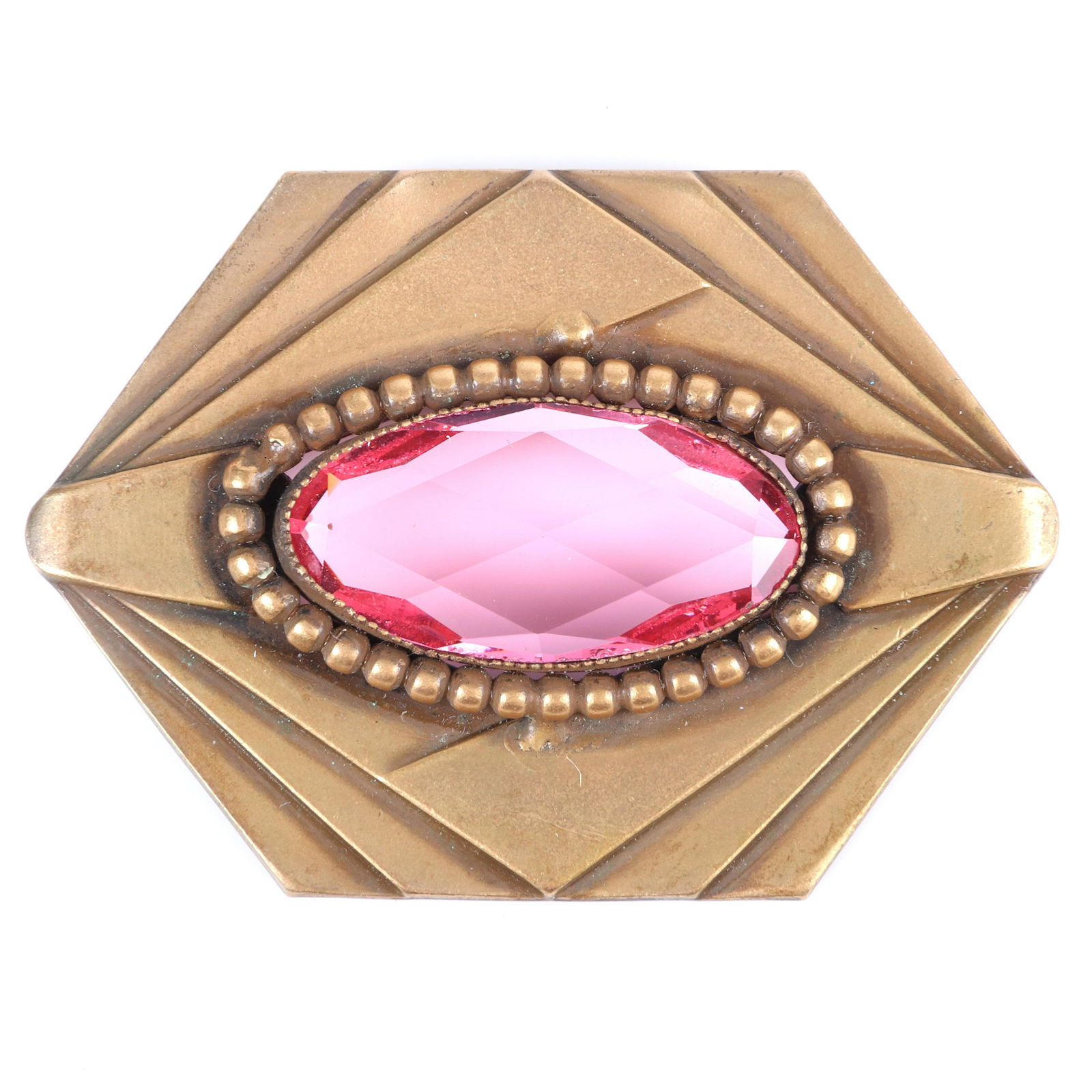 Joseff of Hollywood Art Deco Hexagonal pin brooch 1 (1 of 4)
