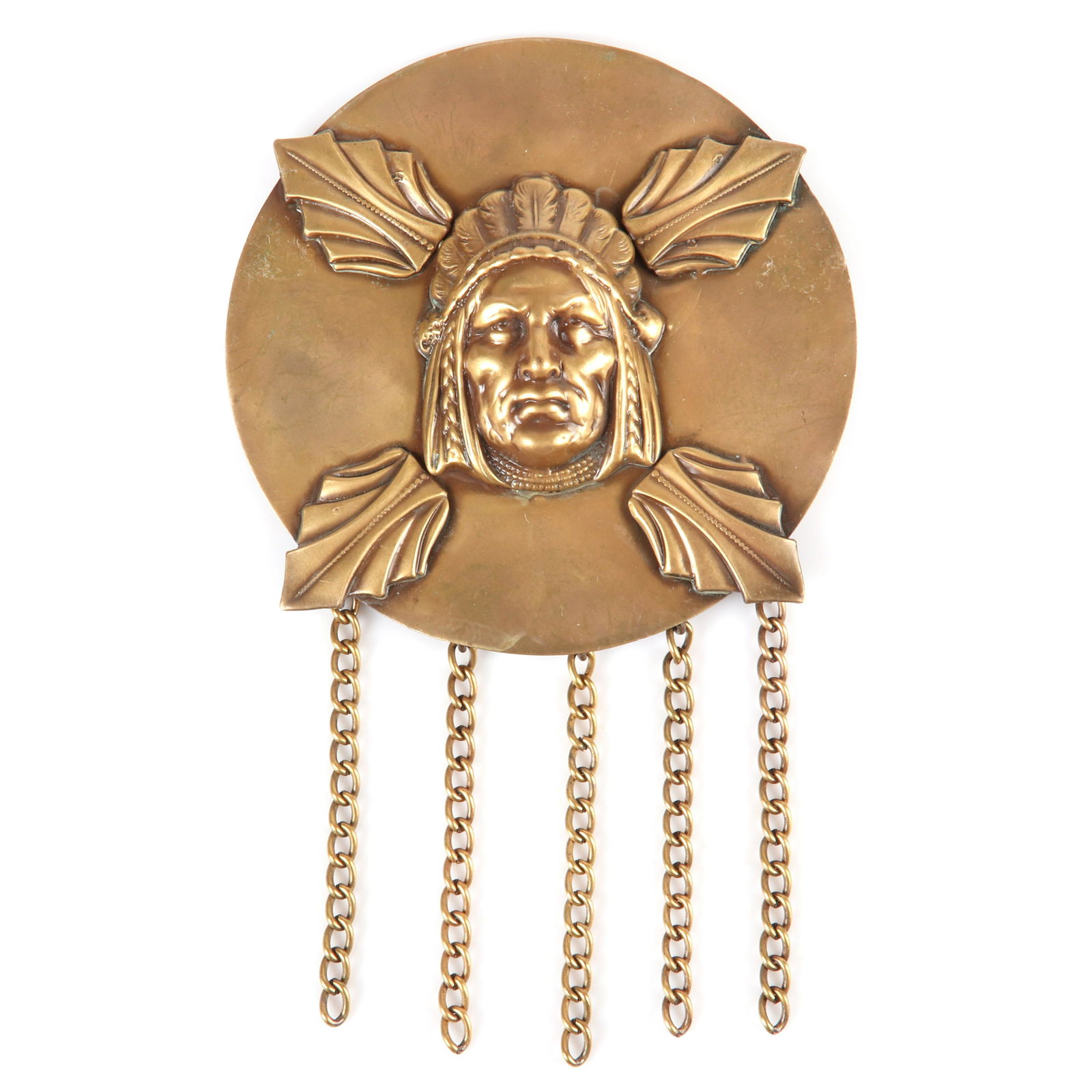 Joseff of Hollywood HUGE 6 1/2"H pin brooch with Native (1 of 4)