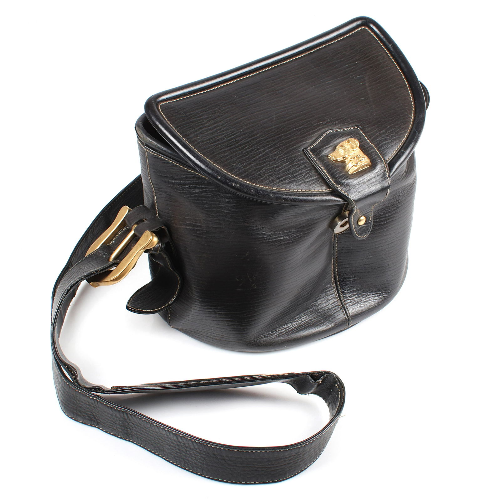 Kisselstein-Cord black leather crossbody bucket (1 of 5)