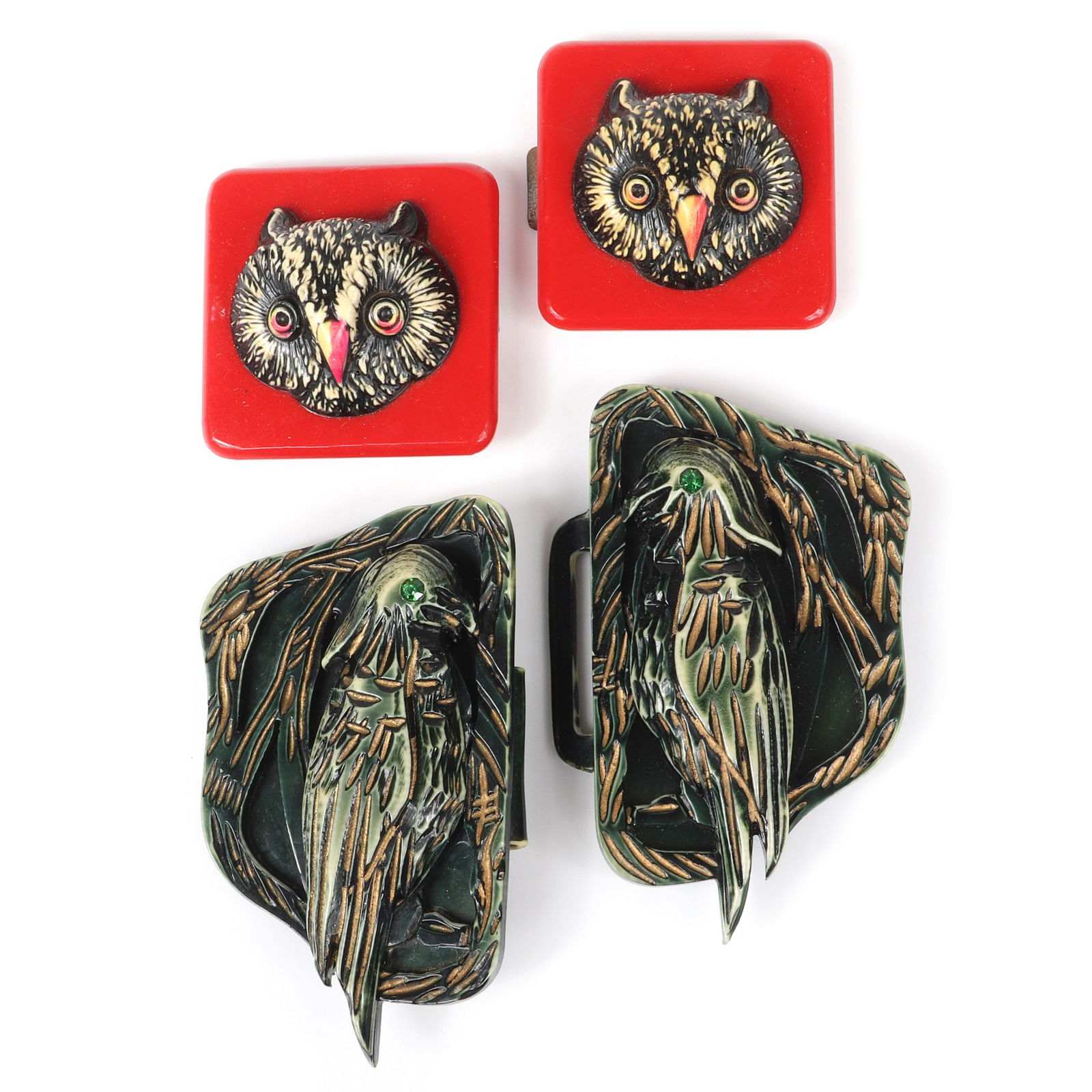 Two antique Art Nouveau celluloid animal / bird figural (1 of 7)