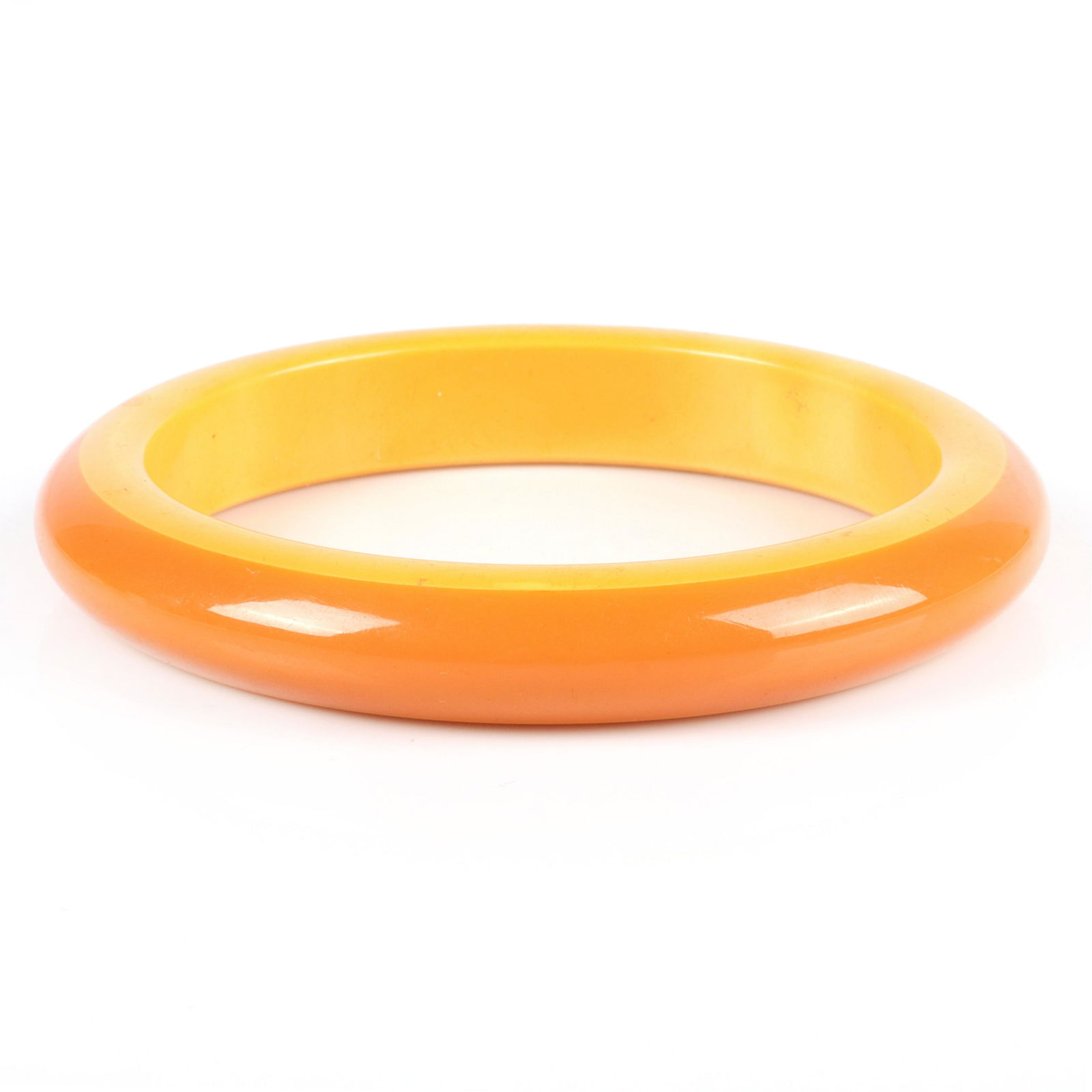 Vintage Bakelite 2 color laminated bangle bracelet 2 (1 of 2)