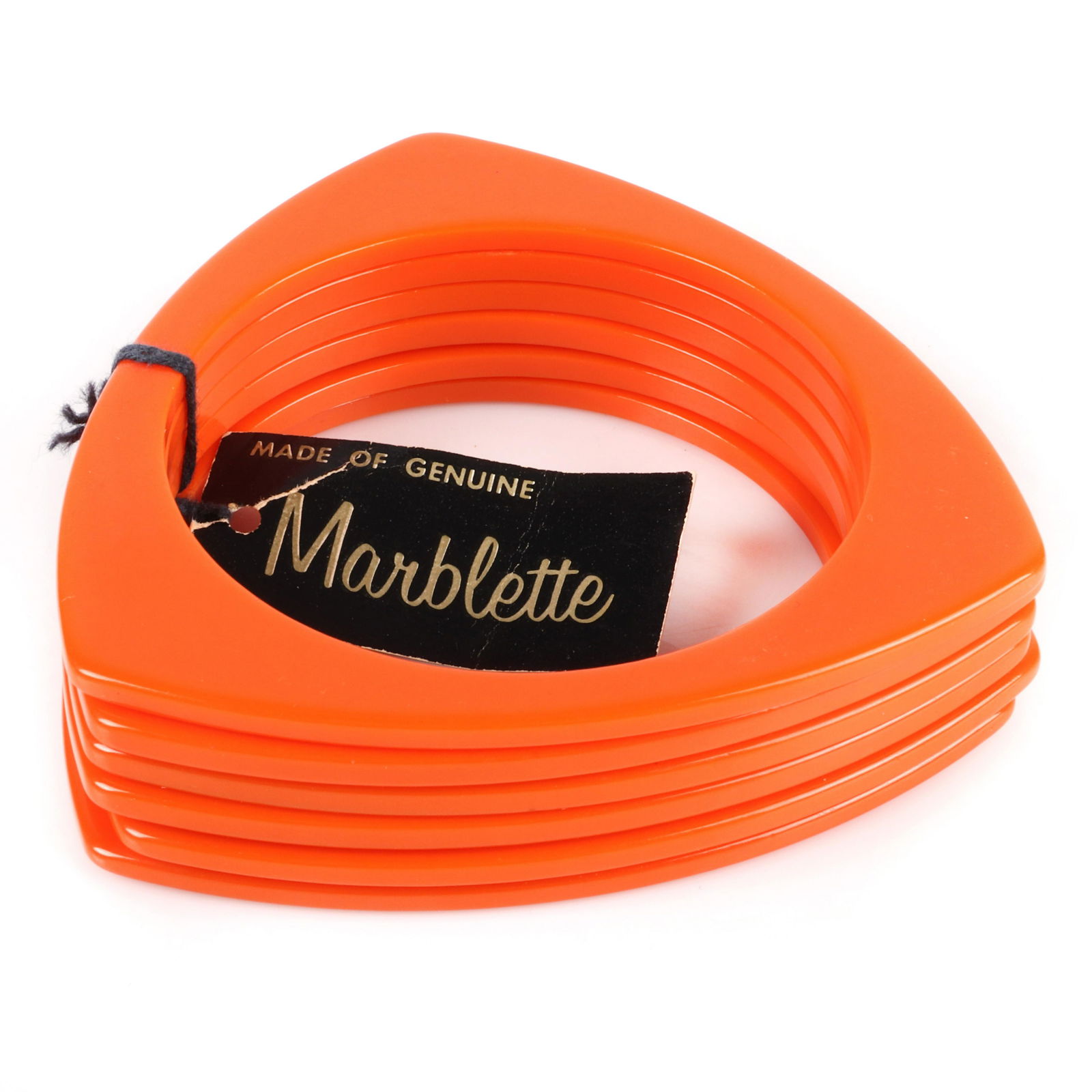 Vintage Marblette 1950s plastic set of 6 bangle (1 of 2)