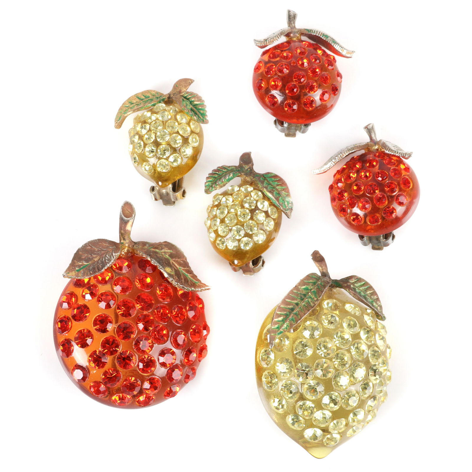 Forbidden Fruit 4pc.; Two rhinestone studded jeweled (1 of 4)