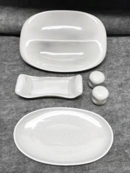 Russel Wright Gray American Modern Five piece Lot: 5" x (1 of 5)