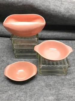 Russel Wright American Modern Coral Three Bowls: Salad (1 of 2)