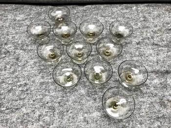 Russel Wright American Modern Set of Twelve Old: Russel Wright American Modern Set of Twelve Old Morgantown Smoke Glass 2 3/4” Sherbets 2 3/4"H