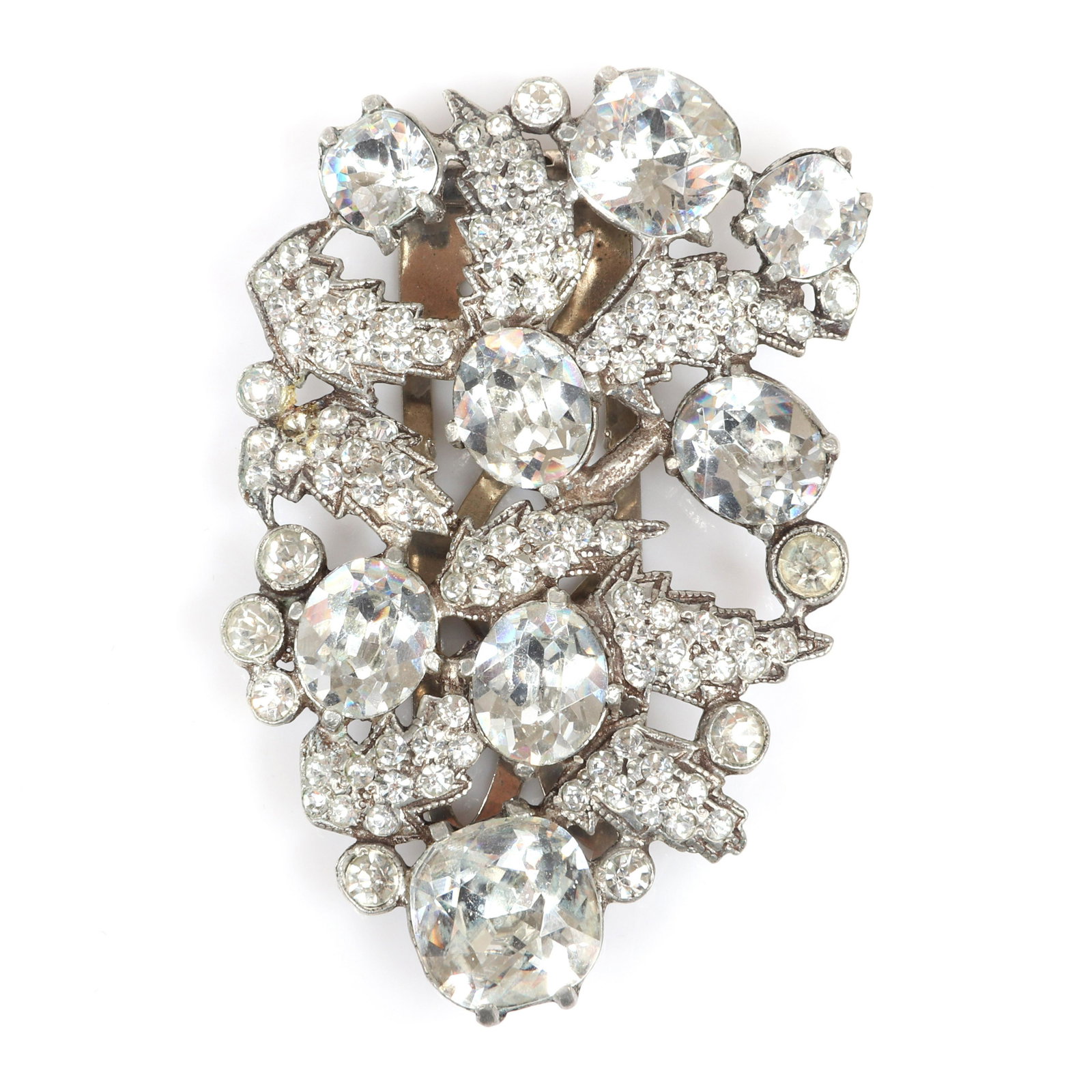 Eisenberg Original diamante openwork shield dress clip (1 of 4)