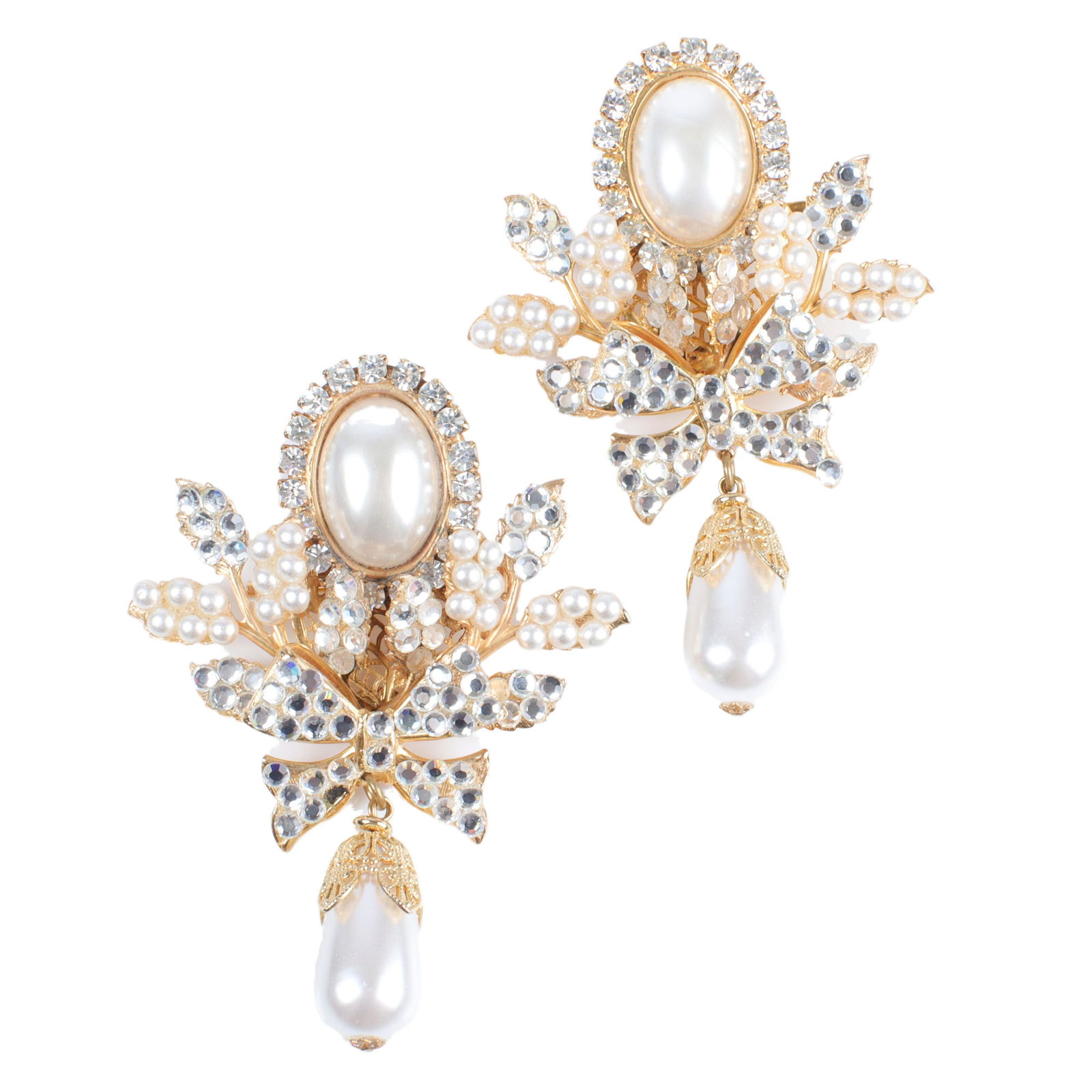 Lawrence VRBA HUGE layered faux pearl and rhinestone (1 of 5)