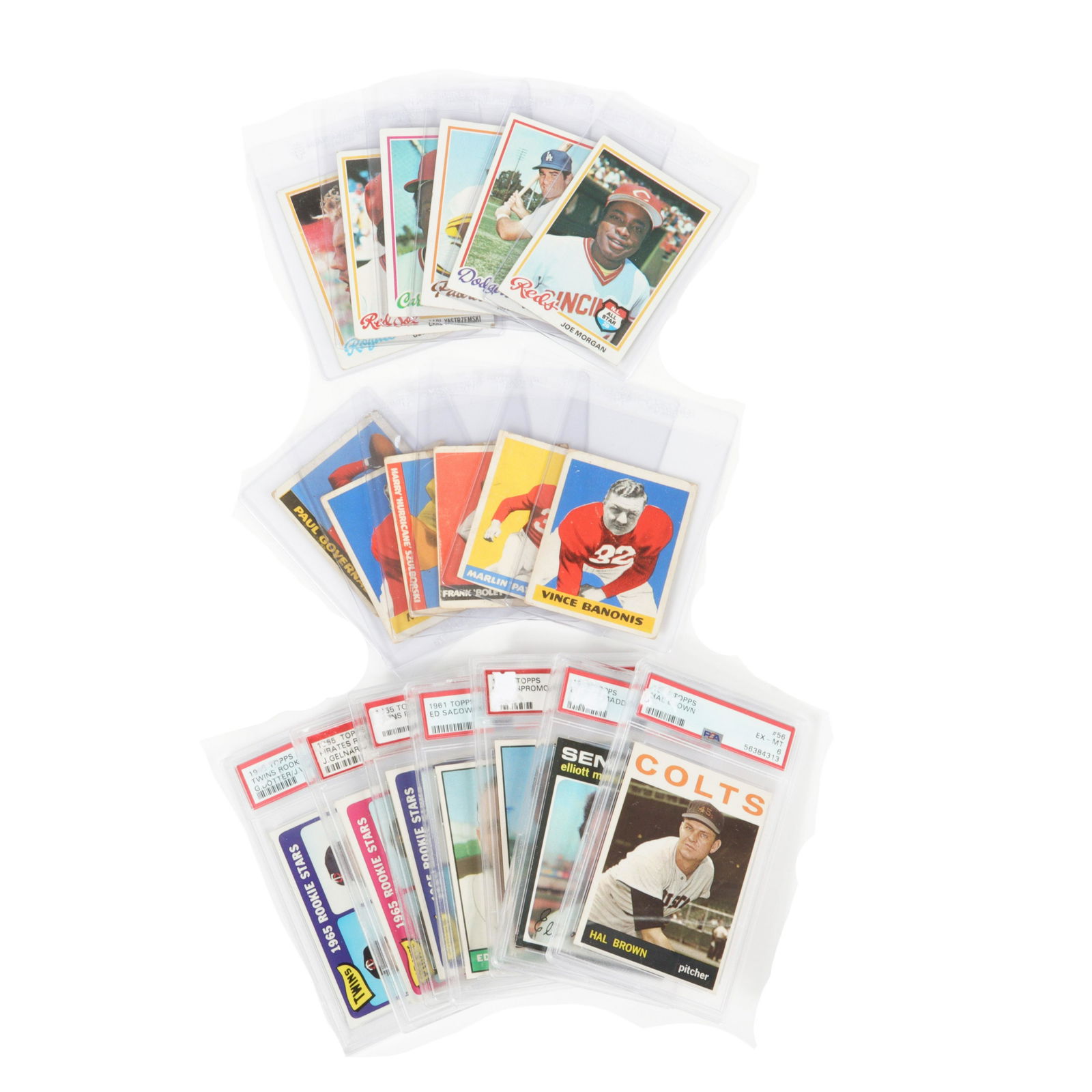 Lot of 19 Vintage Sports Cards, 7 PSA Graded (1 of 9)