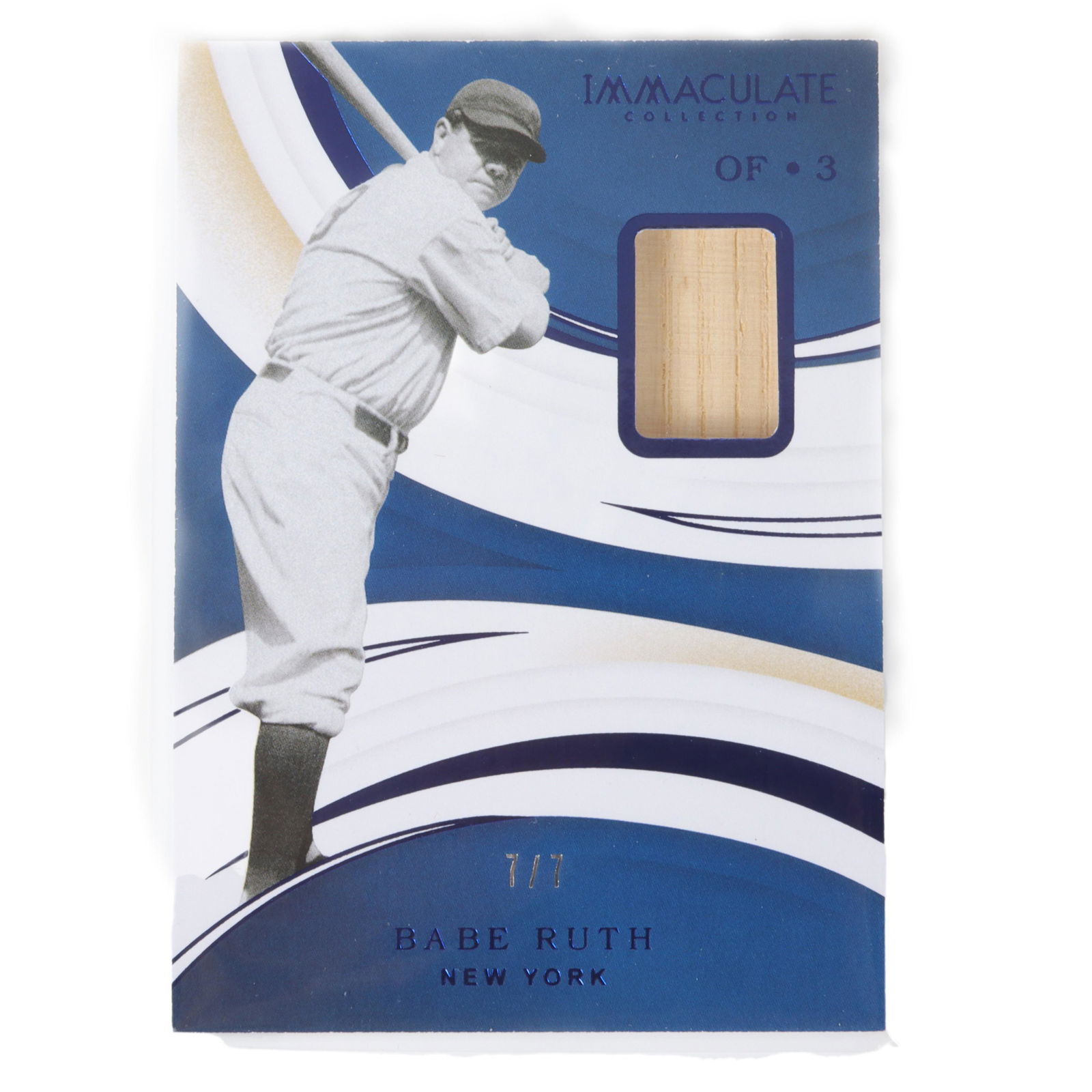 2020 Panini Immaculate Collection Babe Ruth Bat Card (1 of 3)