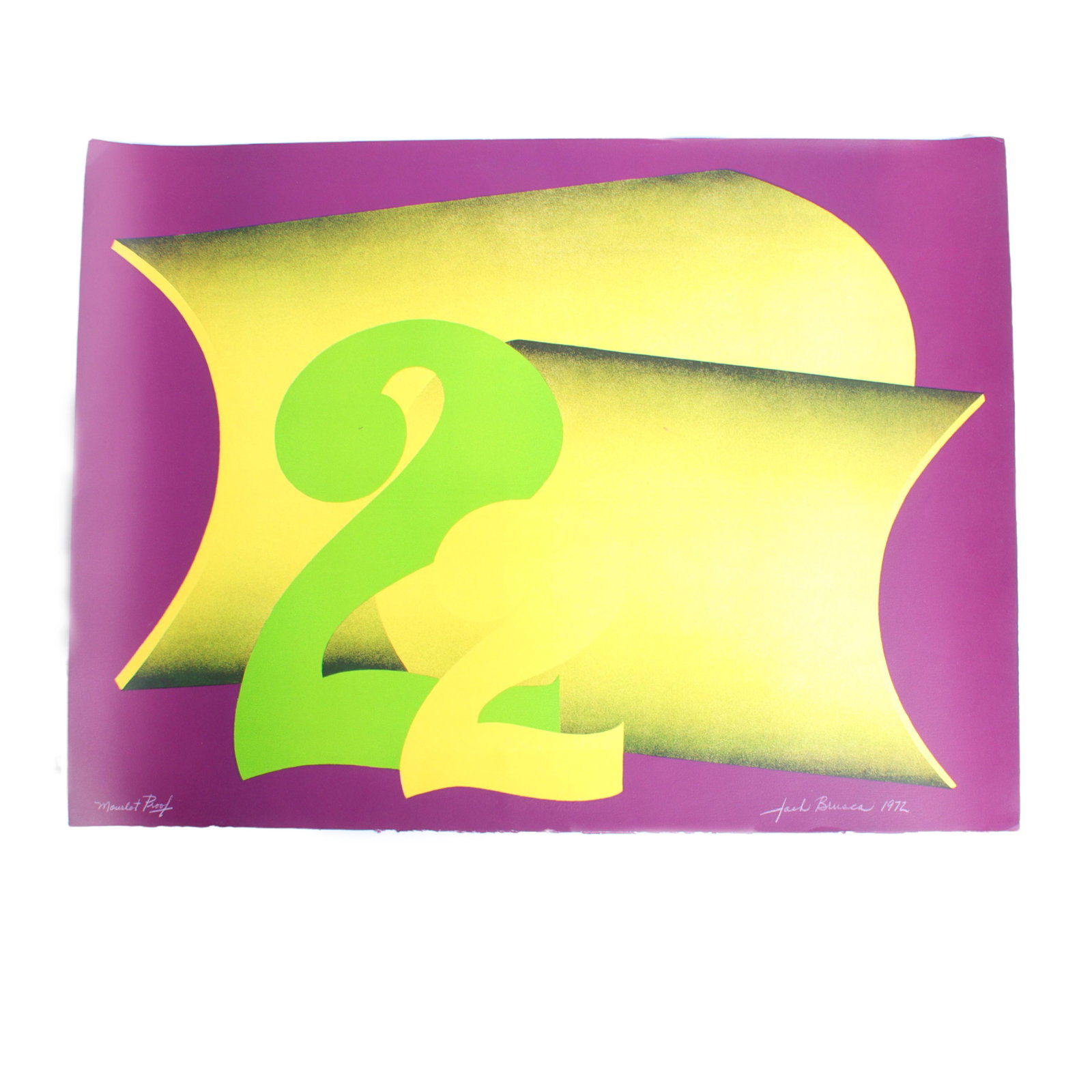 Jack Brusca, American (1939-1993), Two, 1972,: Jack Brusca American (1939-1993) Two, 1972 silkscreen print Signed artist's proof. 22"H x 30"W