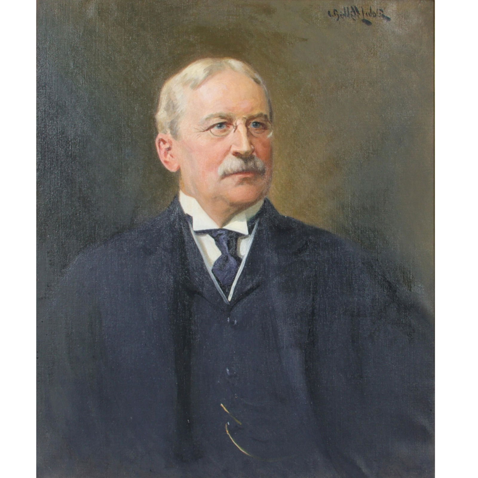 Carl Bennett Linder, New York / Finland (1886-1981), portrait of a man, ca.1930, oil on canvas, 29 (1 of 6)