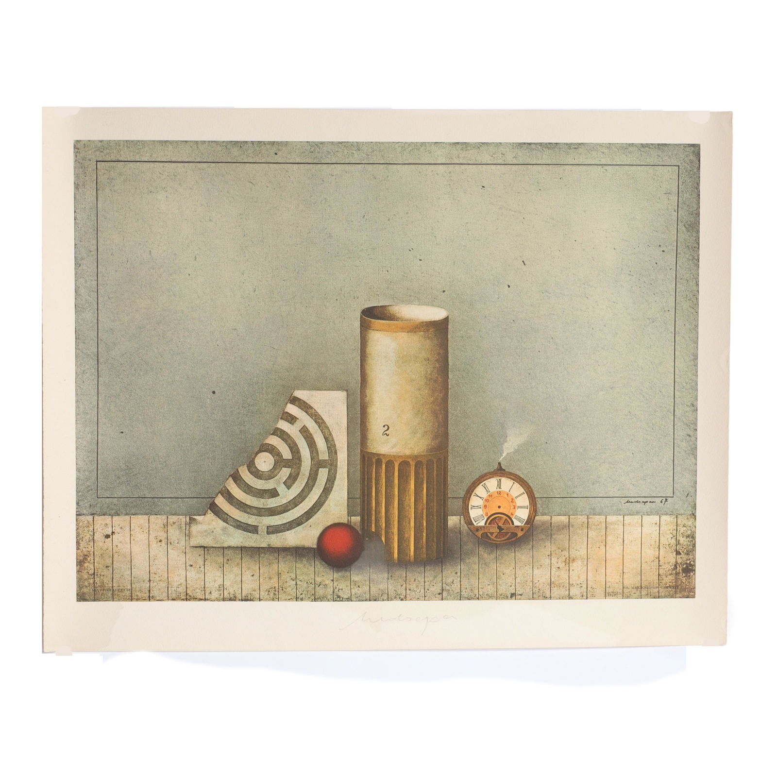 Friedrich Meckseper, Germany (b. 1936), untitled, color lithograph, 18 1/2"H x 23 1/2"W (sight) (1 of 7)