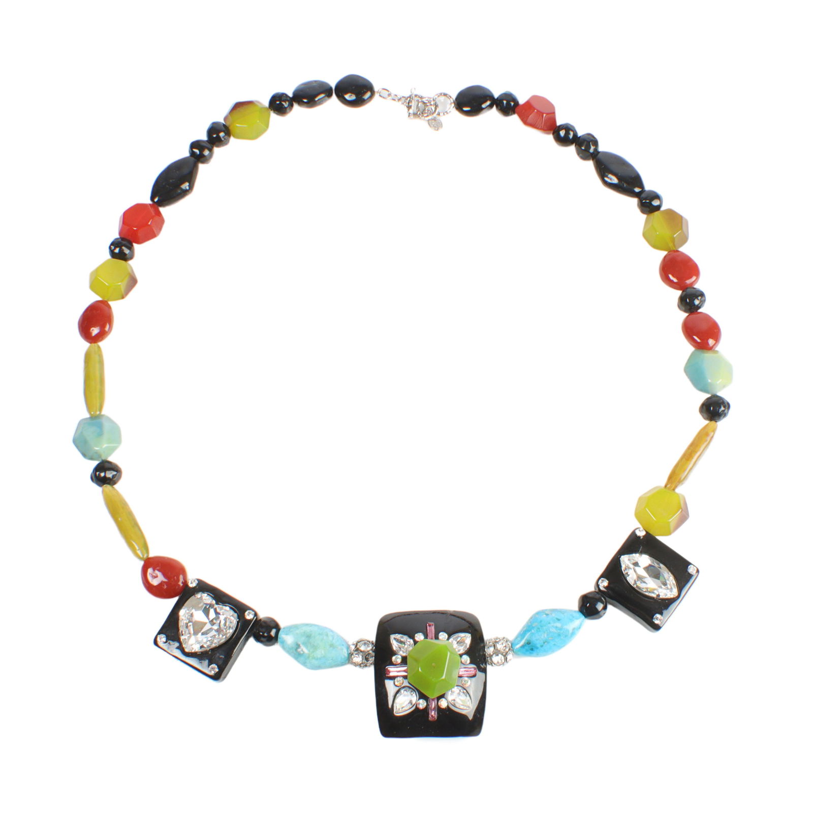 Christian LaCroix Designer Massive necklace with huge asymmetrical adjustable to 40"L (1 of 5)
