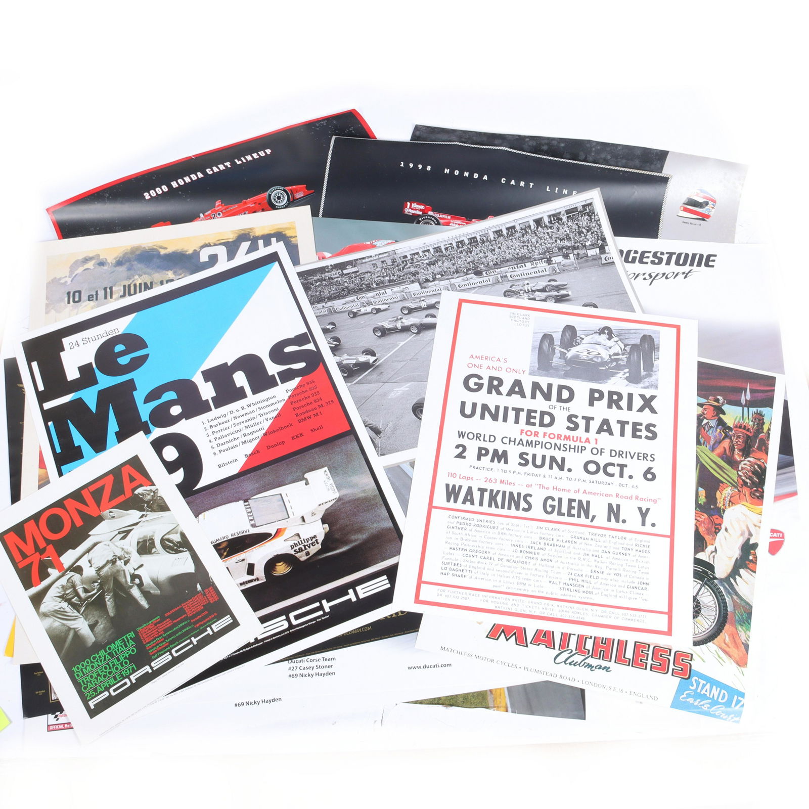 Lot of 15 Racing Posters 40"H x 30"W (largest) (1 of 7)