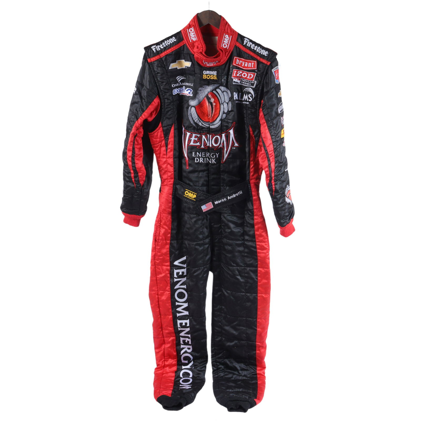 Marco Andretti Autographed 2011 Race Used Venom Energy Drink Fire Suit 20" armpit-to-armpit, 60"L (1 of 8)