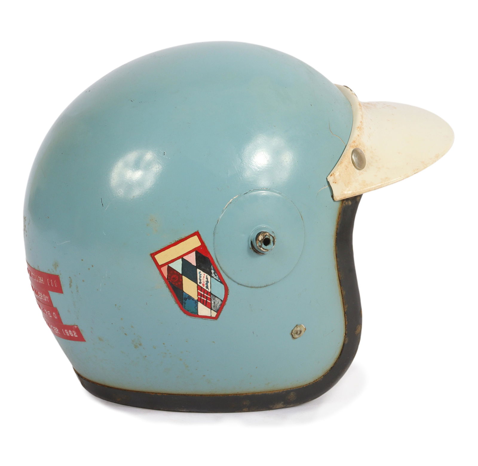 1962 SCCA Race Used Open Face Toptex Helmet 9"H x 9"W x 12"D (1 of 6)