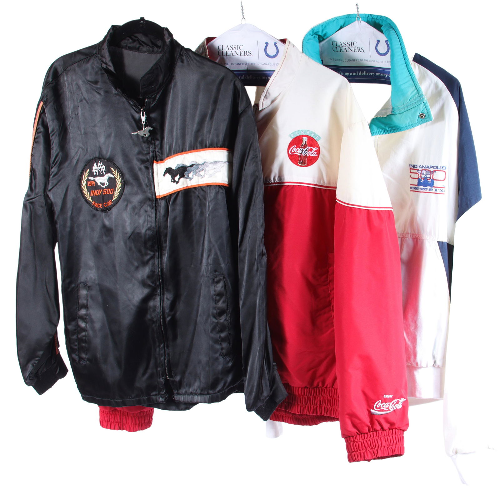 3 Vintage Indianapolis 500 Jackets 26" armpit-to-armpit, 28"L (one) (1 of 12)