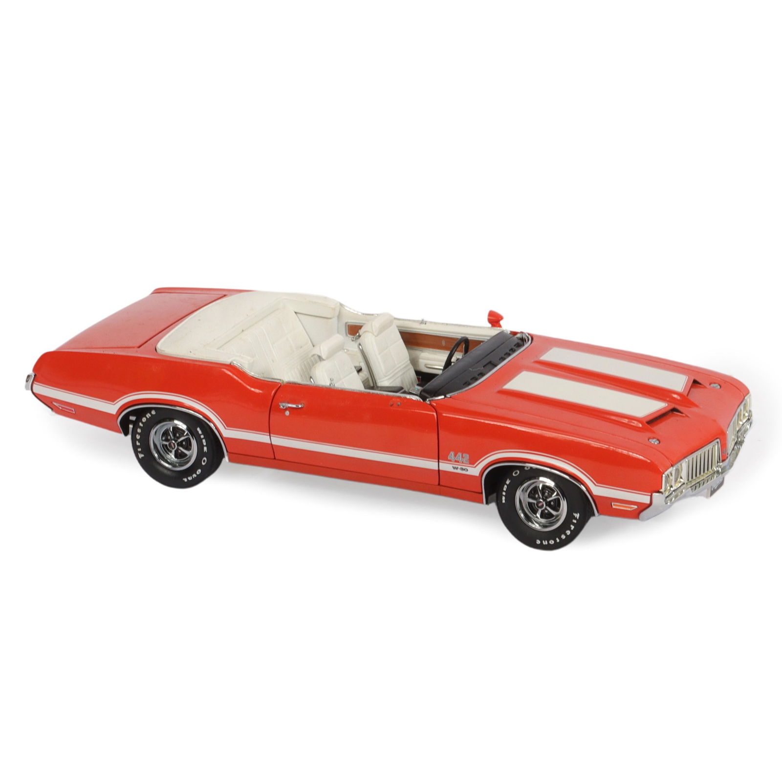 1970 Oldsmobile 4-4-2 W-30 Exact Replica Diecast Car 5 1/4"H X 13 1/4"W X 6 1/4"D (box): 1970 Oldsmobile 4-4-2 W-30 Exact Replica Diecast Car 1970 Oldsmobile 4-4-2 W-30 Exact Replica Diecast Car in original box with COA., numbered 114 of only 696 manufactured. 5 1/4"H X 13 1/4"W X 6 1/4"D