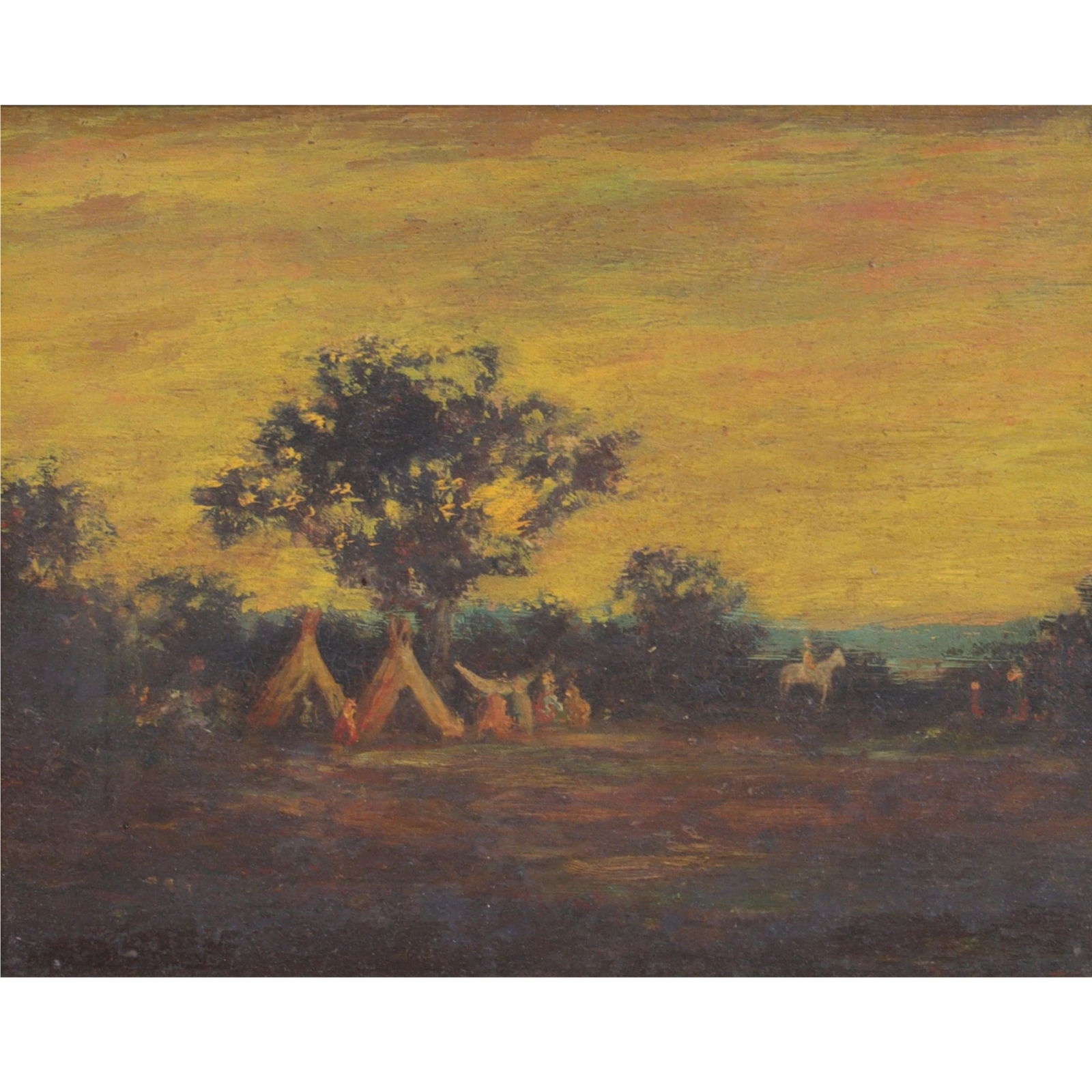 Ralph Albert Blakelock, New York, California (1847 - 1919), Native American Encampment landscape, (1 of 11)