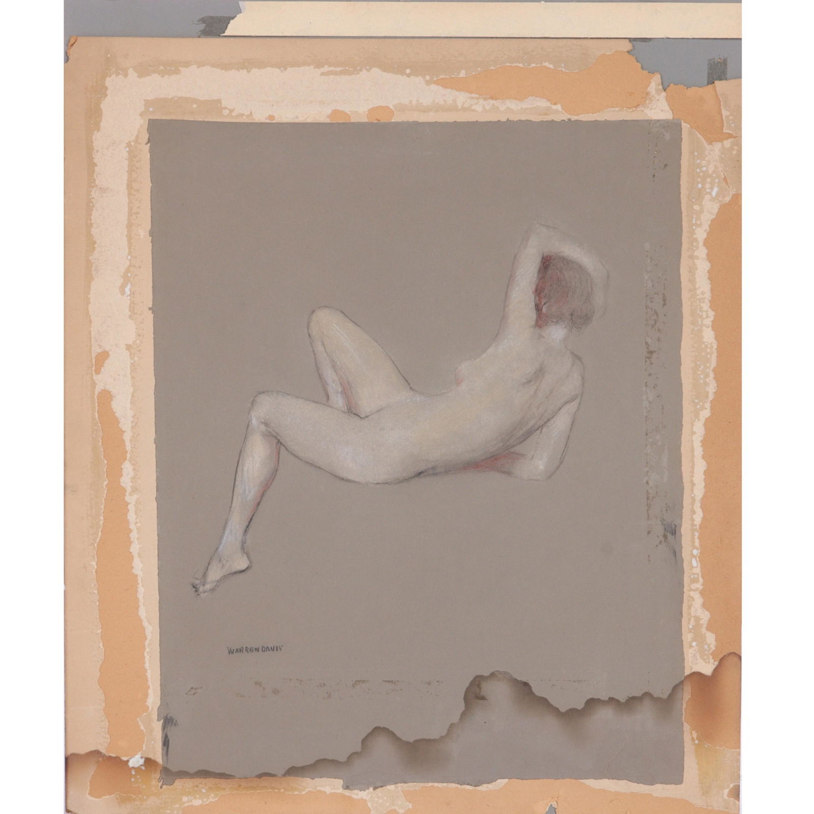 Warren Davis, New York (1865 - 1928), Spirit of Joy, pastel / charcoal on paper on board, 13"H x 16 (1 of 5)