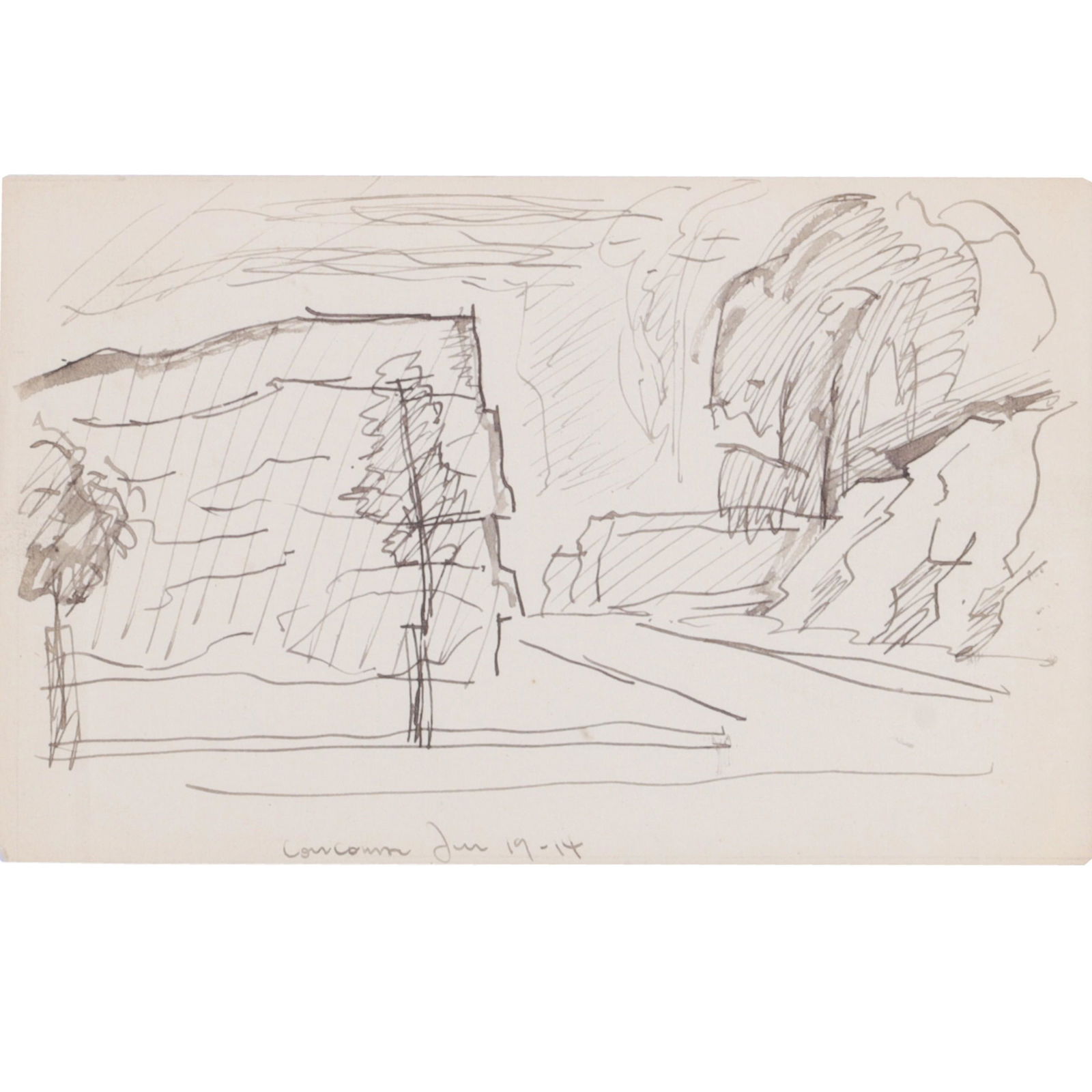 Oscar Florianus Bluemner, Massachusetts, New York / Germany (1867 - 1938), landscape sketch, 1914, (1 of 4)