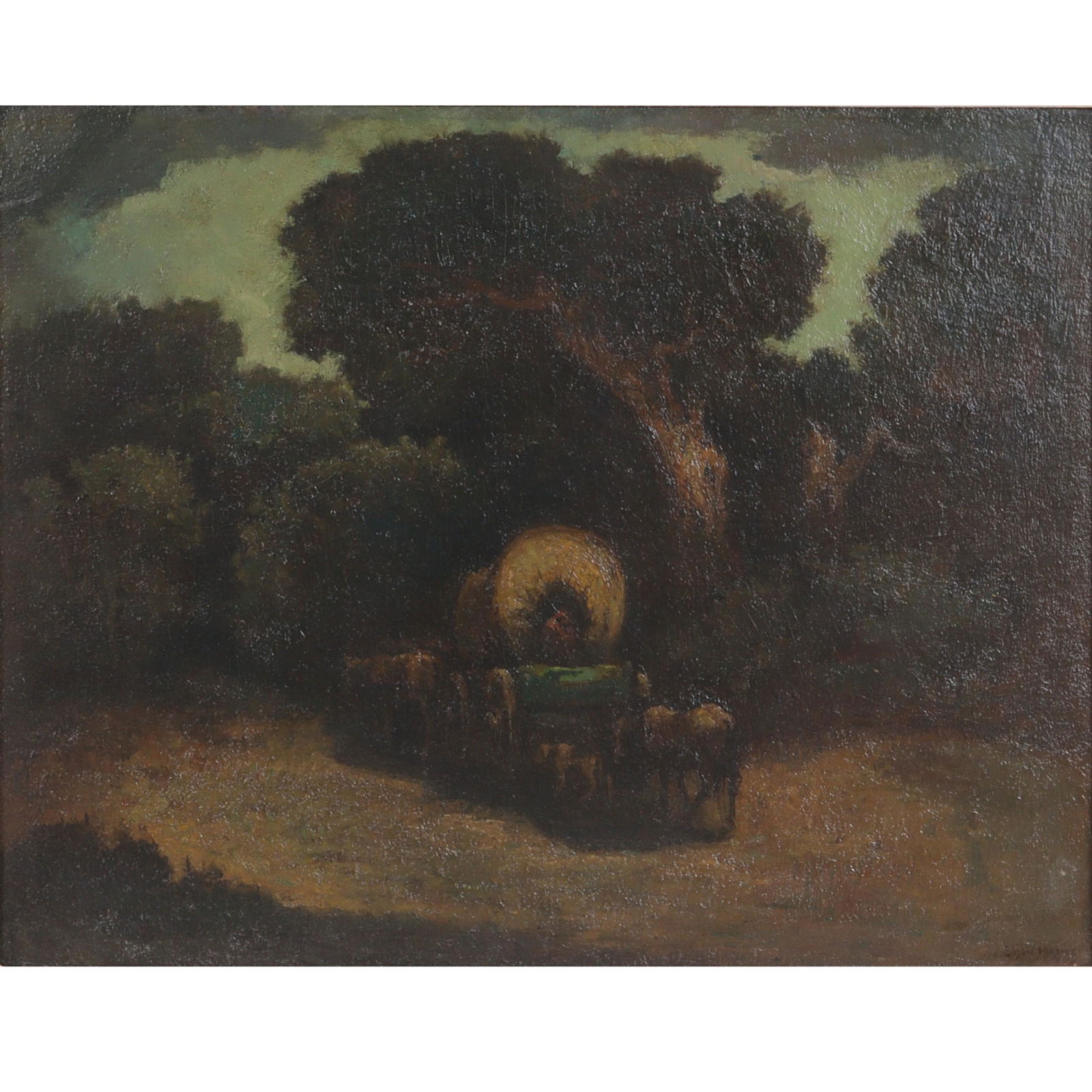 Eugene Higgins, New York, Connecticut, Kansas, Missouri (1874 - 1958), Campers Entering a Wood, oil (1 of 11)