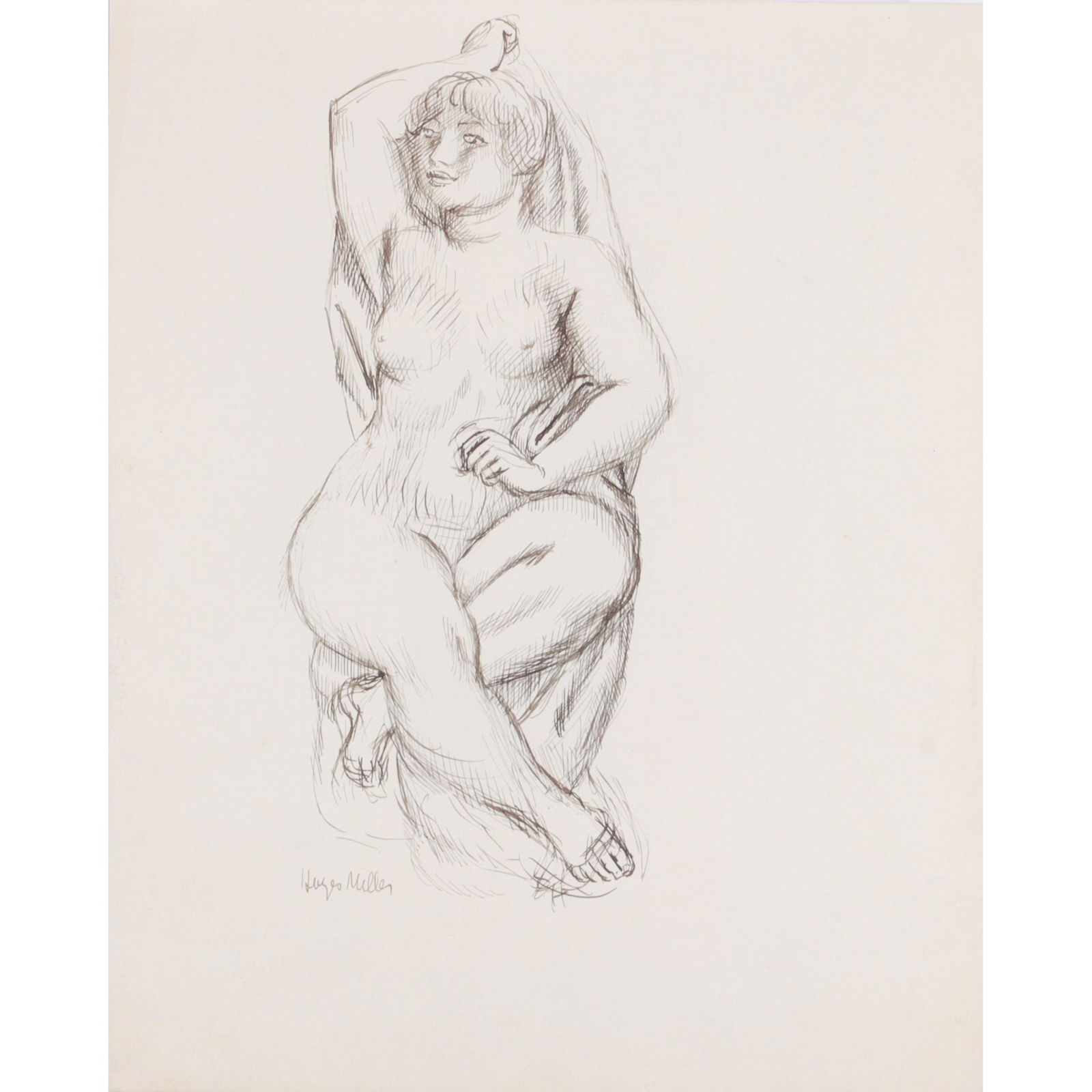 Kenneth Hayes Miller, New York, California (1876 - 1952), Classic Nude, c. 1930, graphite on paper,: Kenneth Hayes Miller New York, California (1876 - 1952) Classic Nude, c. 1930 graphite on paper signed lower right. Biography from the Archives of askART: Born in Oneida, New York, Kenneth Hayes Mille