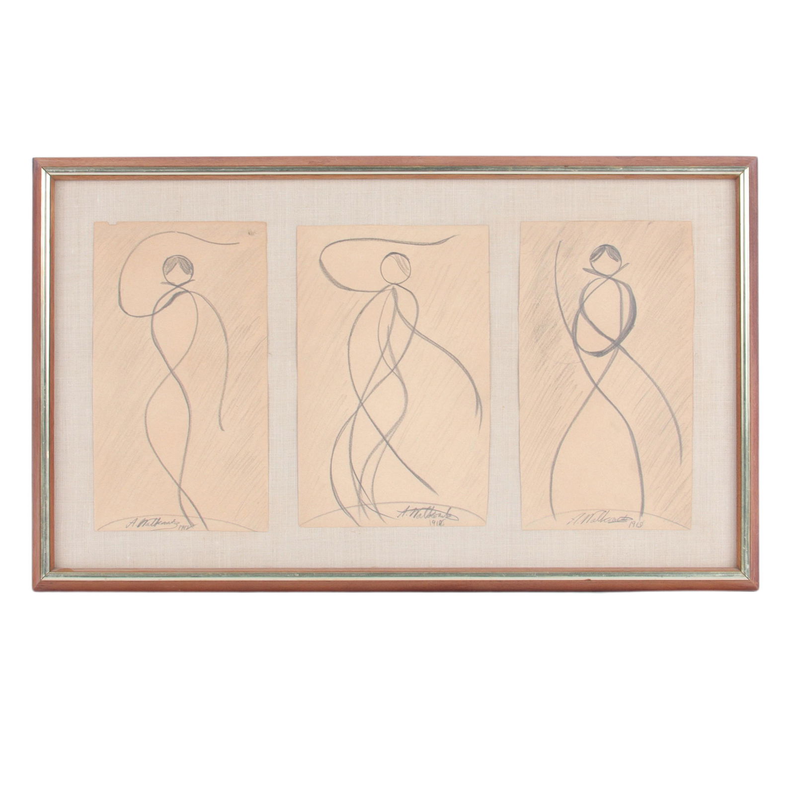Abraham Walkowitz, New York / Russian Federation (1878 - 1965), Triptych Isadora Duncan, 1918, (1 of 10)