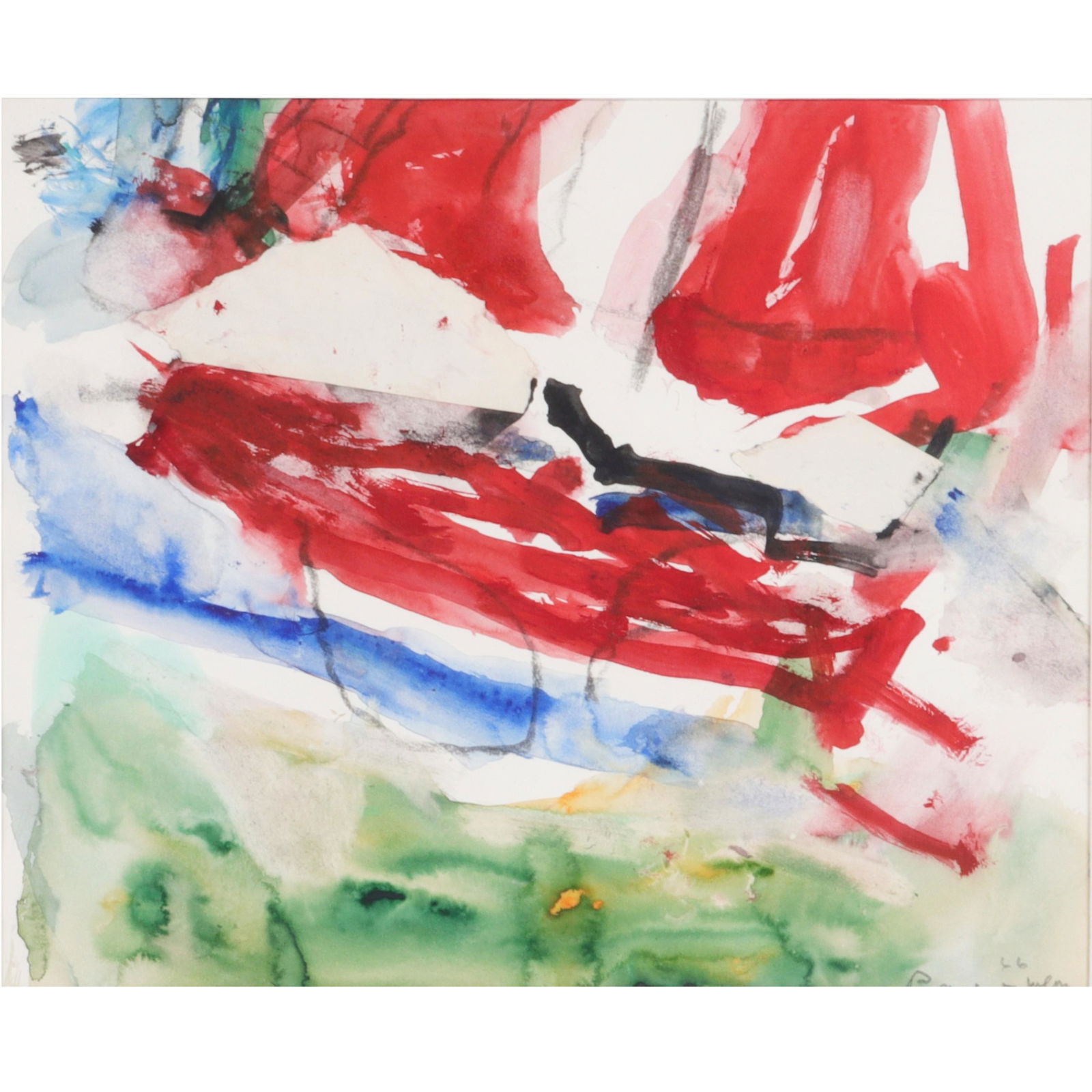 Paul Burlin, New York (1886 - 1969, Digression II, 1966, watercolor, collage, mixed media on paper, (1 of 12)