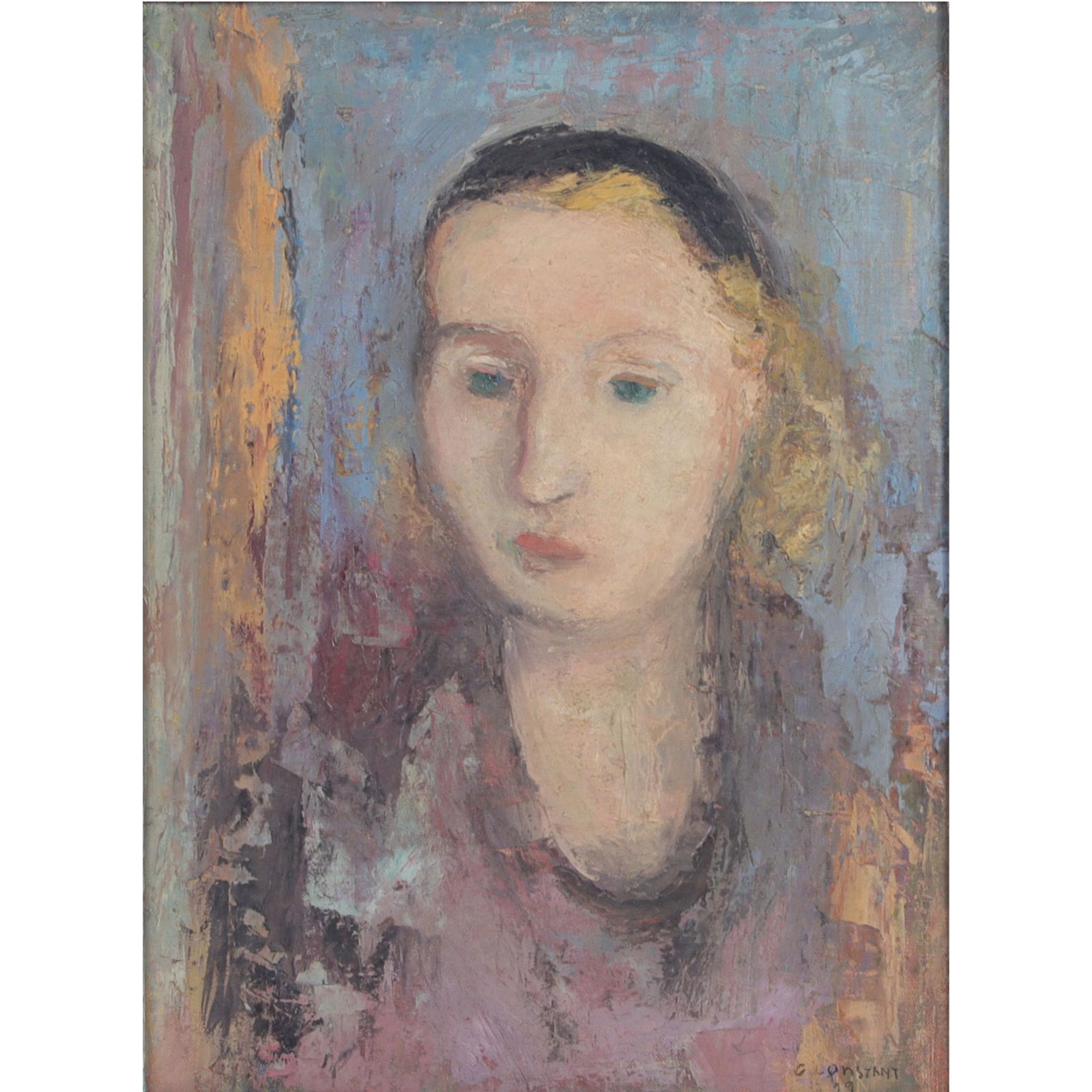 George Constant, New York (1892 - 1978), Portrait of a Young Girl, 1929, oil on canvas., 18 1/4"H x (1 of 10)