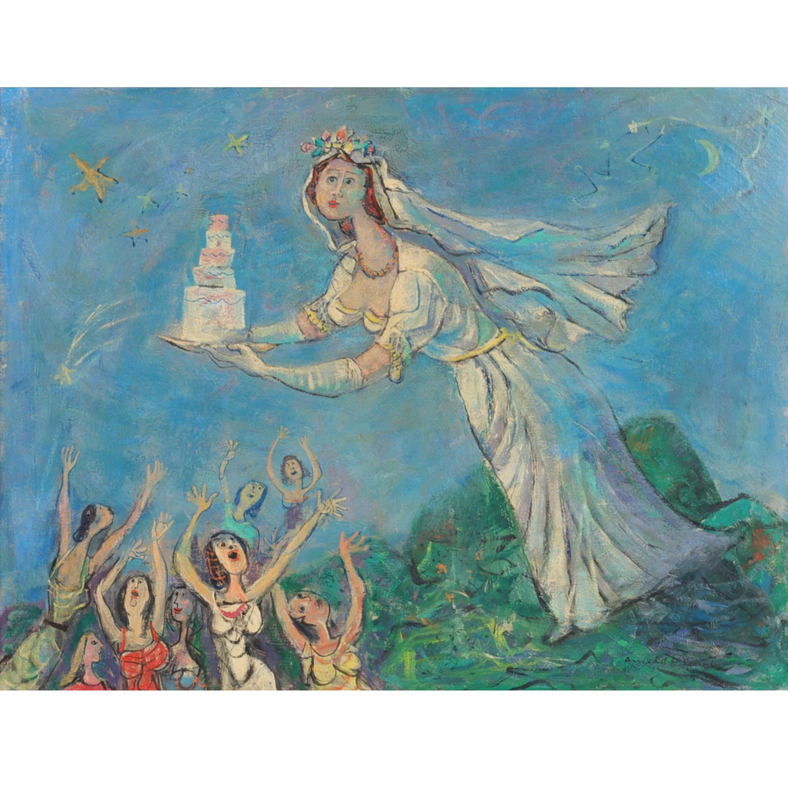 Arnold Blanch, New York, California, Minnesota (1896 - 1968), The Bride, oil on canvas, 19 5/8"H x (1 of 12)