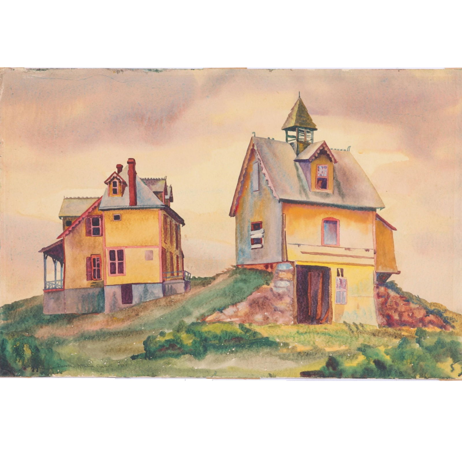 Dorothy MacIntosh Cogswell, Massachusetts (1909 - 2008), Deserted Block Island, 1934, watercolor on (1 of 5)