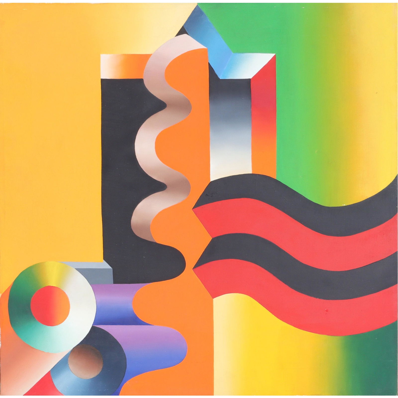 Bill Hutson, Texas / Pennsylvania (b.1936), The Motion of the Griot, 1968, oil on canvas, 23 1/2"H x (1 of 20)