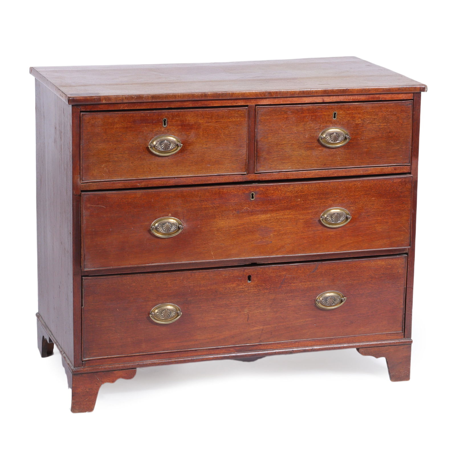 Antique early American Chippendale or Federal style 4 drawer chest. 32 3/4"H x 37 3/4"W x 20 1/2"D (1 of 13)