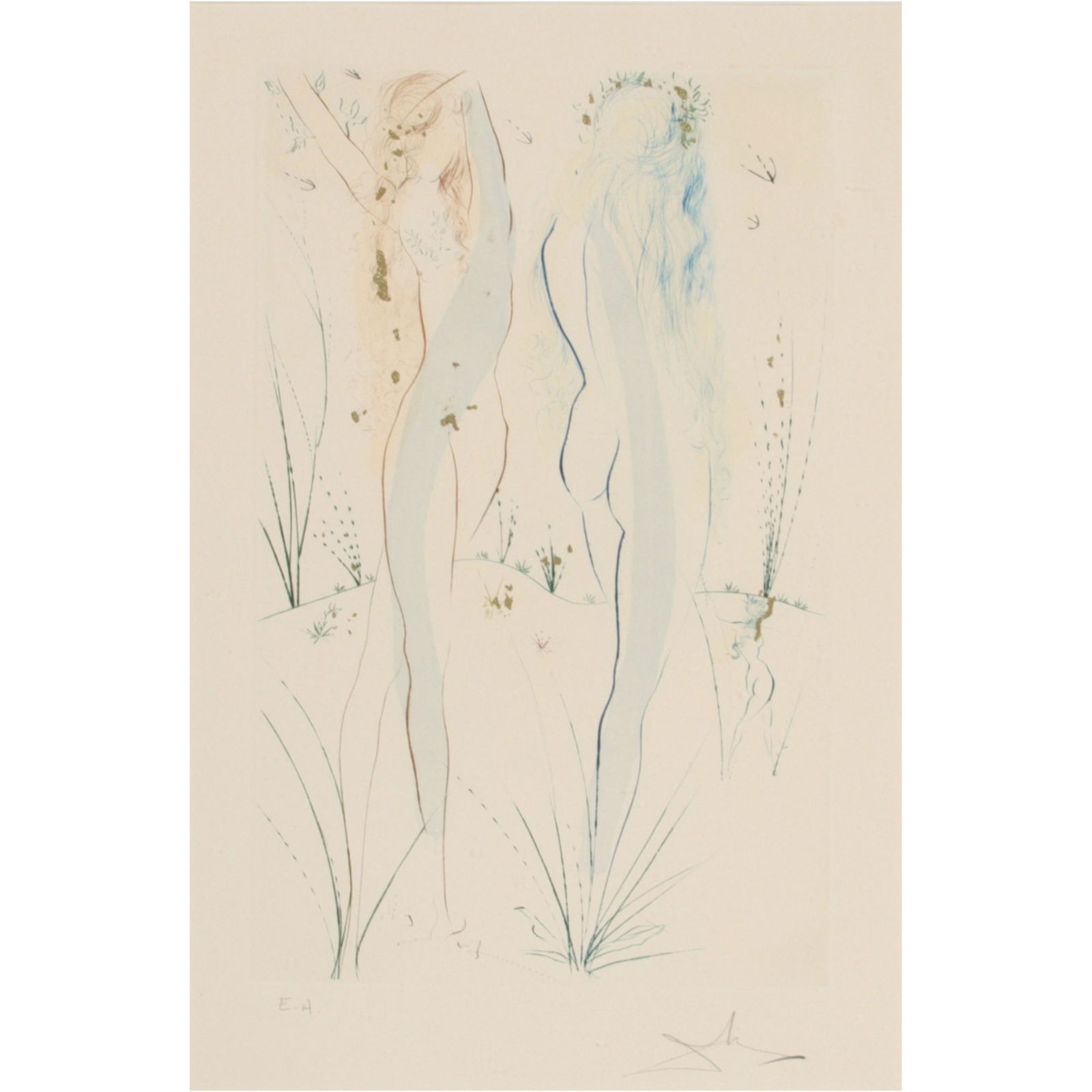 Salvador Dali, France / Spain (1904 1989), Two Nudes From Song Of Songs