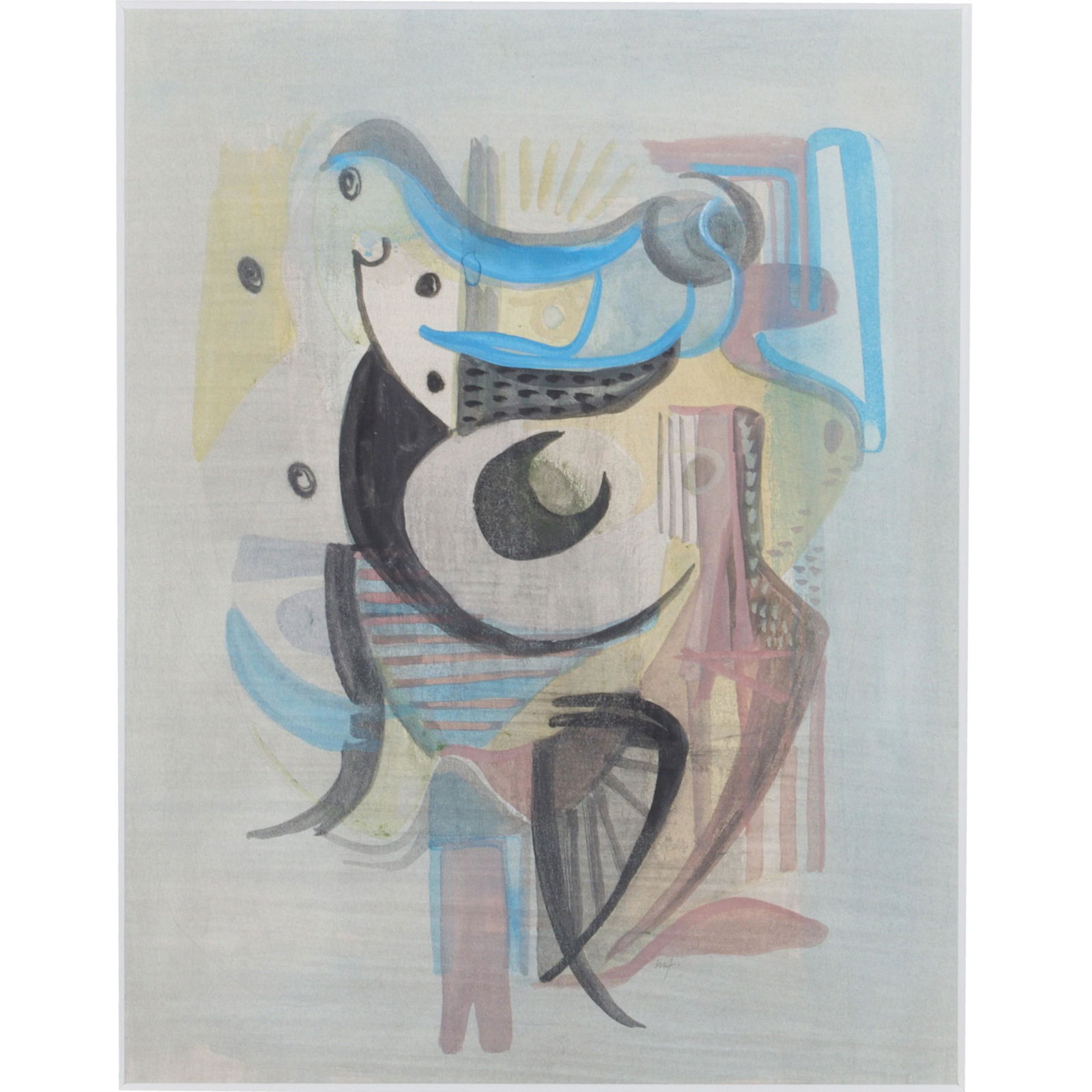 Margaret Fisher, Illinois / New York (1898 - 1990), The Music Recalled, 1945, pencil, watercolor, (1 of 7)