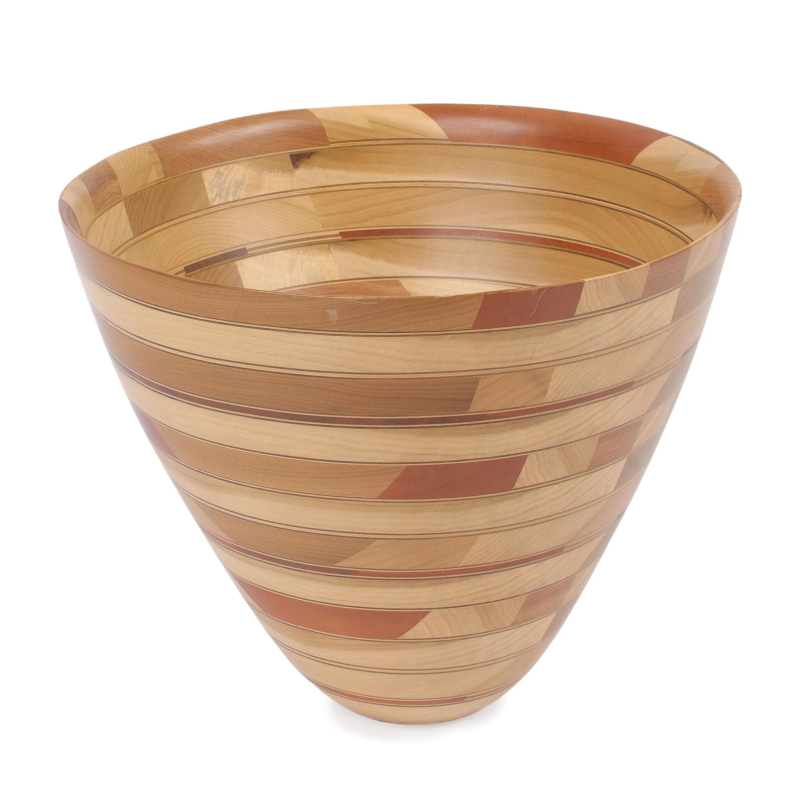 Peter M. Petrochko, American (b.1948), Yellow Poplar, Butternut, Cherry, Walnut, & Mahogany, 1985, (1 of 9)