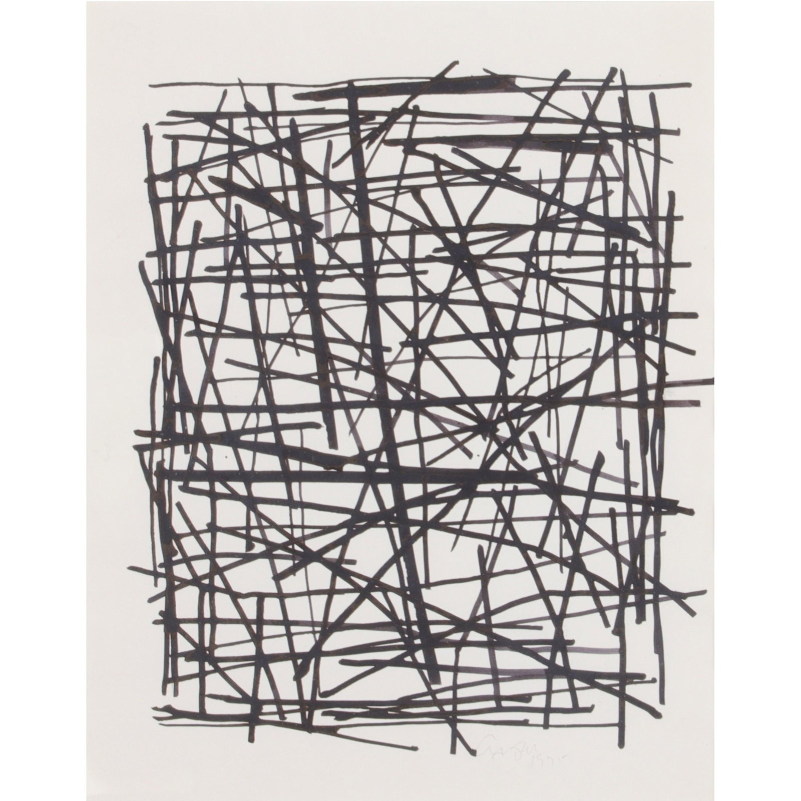 Charles Arnoldi, California / Ohio (b.1946), untitled, 1975, graphite and ink on paper, 14 5/8"H x (1 of 6)