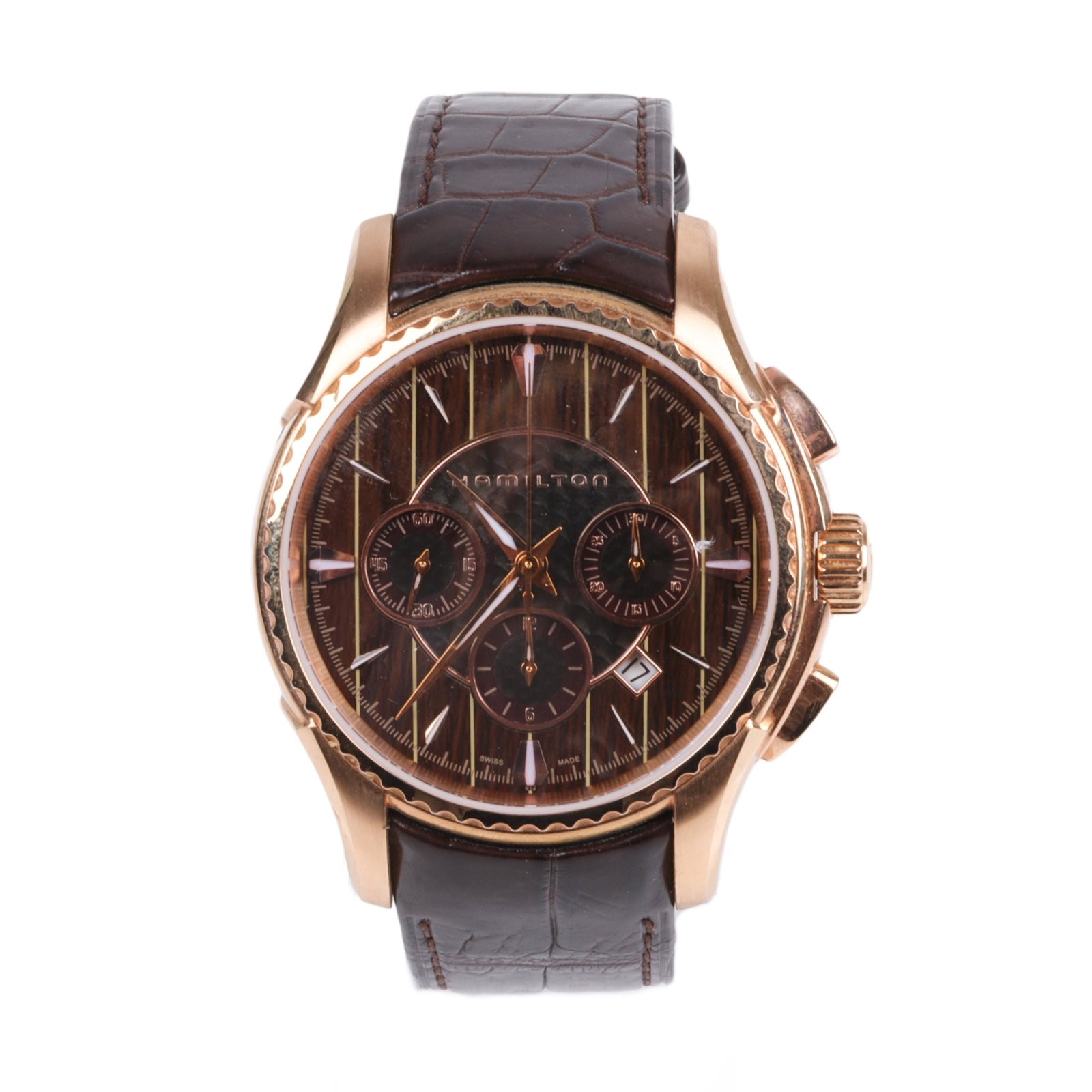 Riva Timed by Hamilton H346460 rose gold men's 45mm watch 0178/1842: Riva Timed by Hamilton H346460 rose gold men's 45mm watch 0178/1842 With original box and documentation.