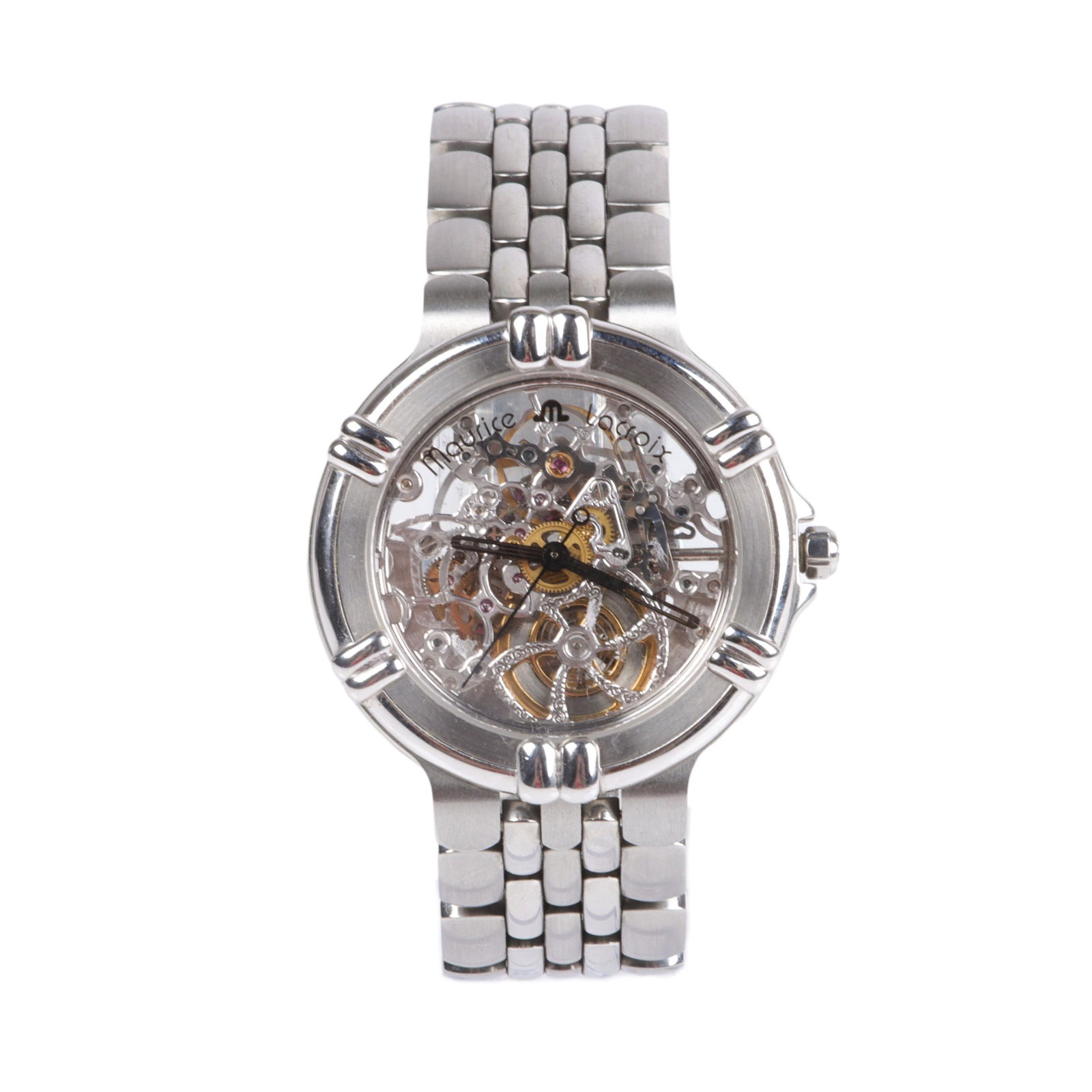 Maurice Lacroix 14419 automatic skeleton dial 35mm stainless steel wrist watch (1 of 20)