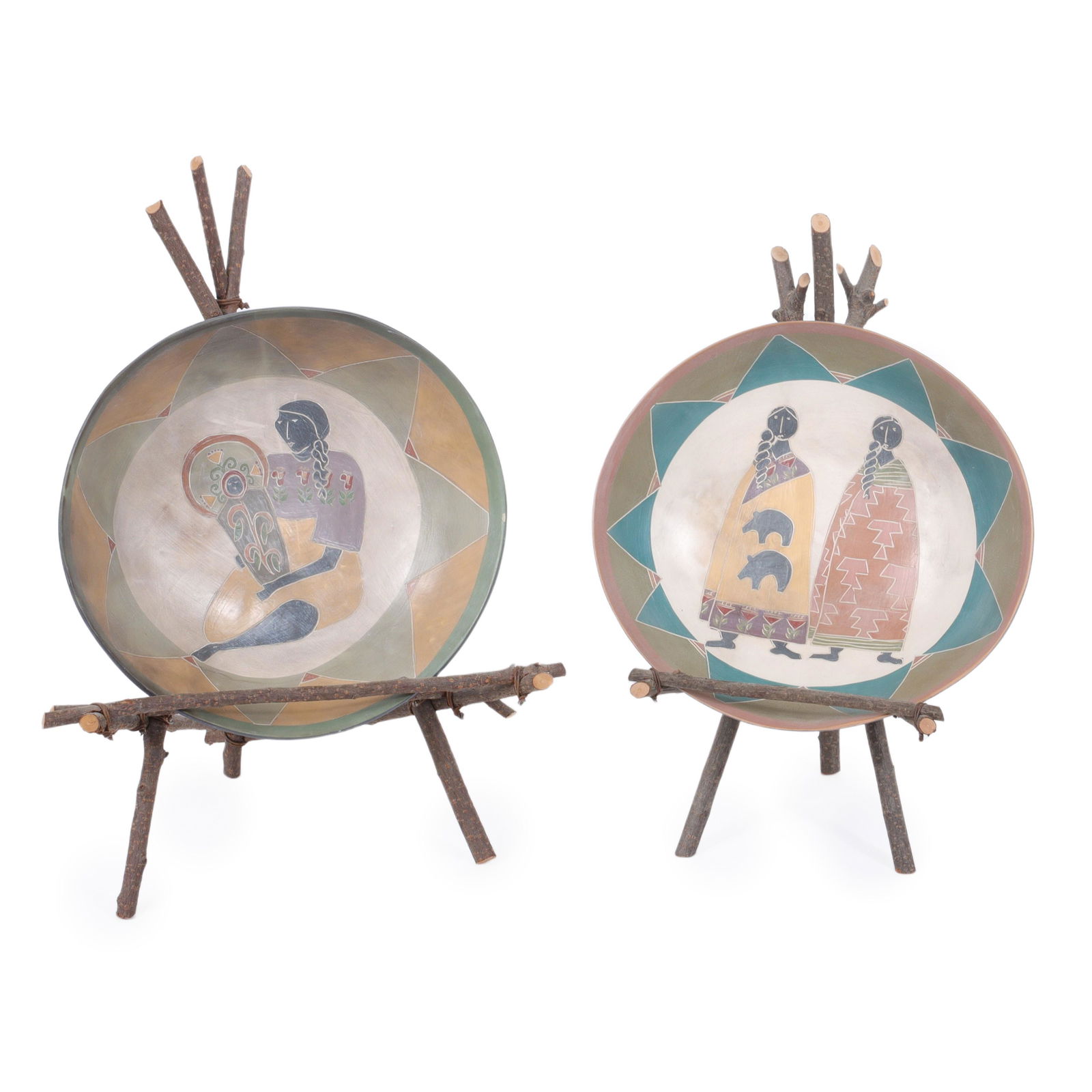 Melissa Leshe Greene, American (b.1957), 'Blanket Ladies' 1994, and 'Mother With Cradleboard' 1992, (1 of 8)