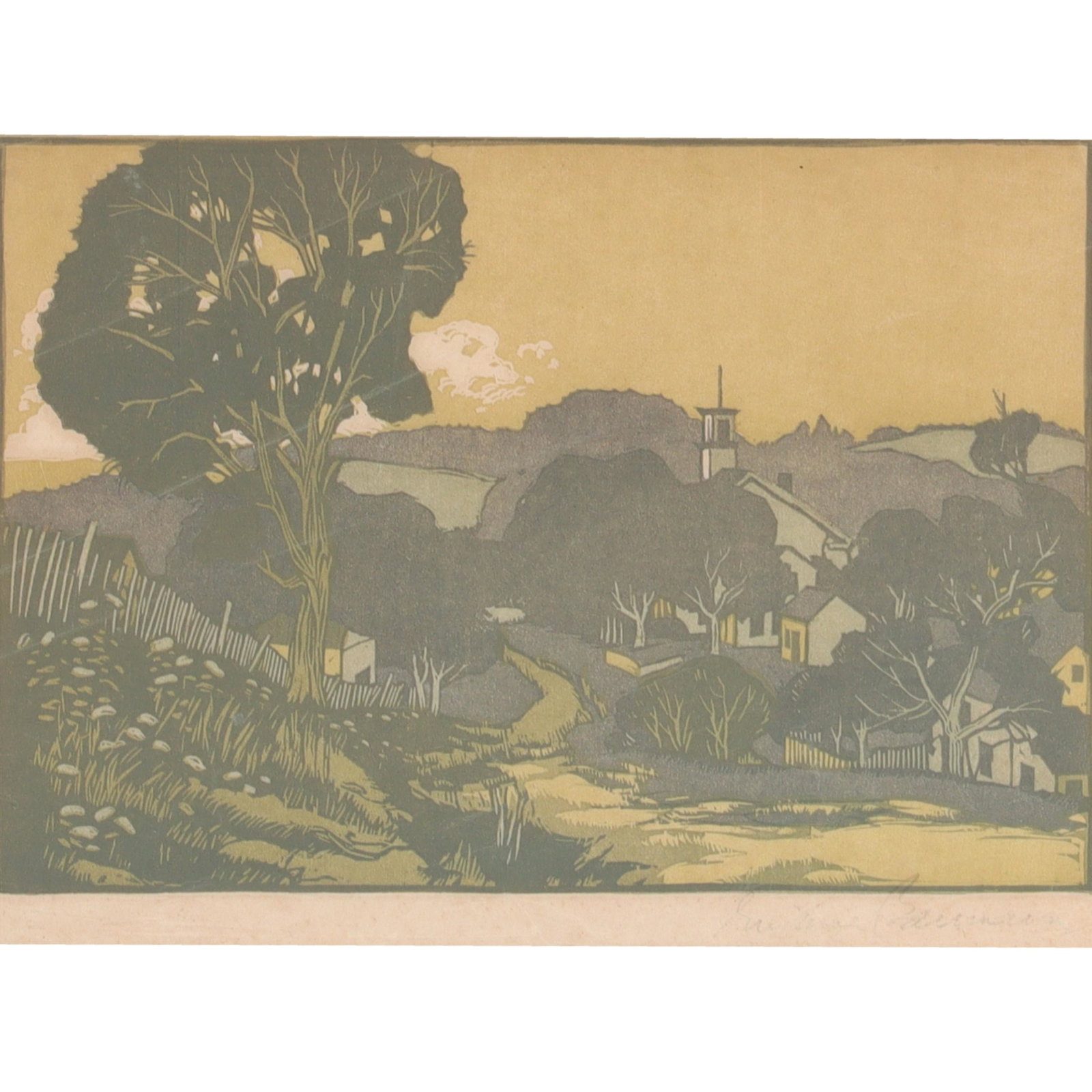 Gustave Baumann, Indiana, New Mexico, California (1881 - 1971), The Town of Nashville, 1910, color (1 of 16)