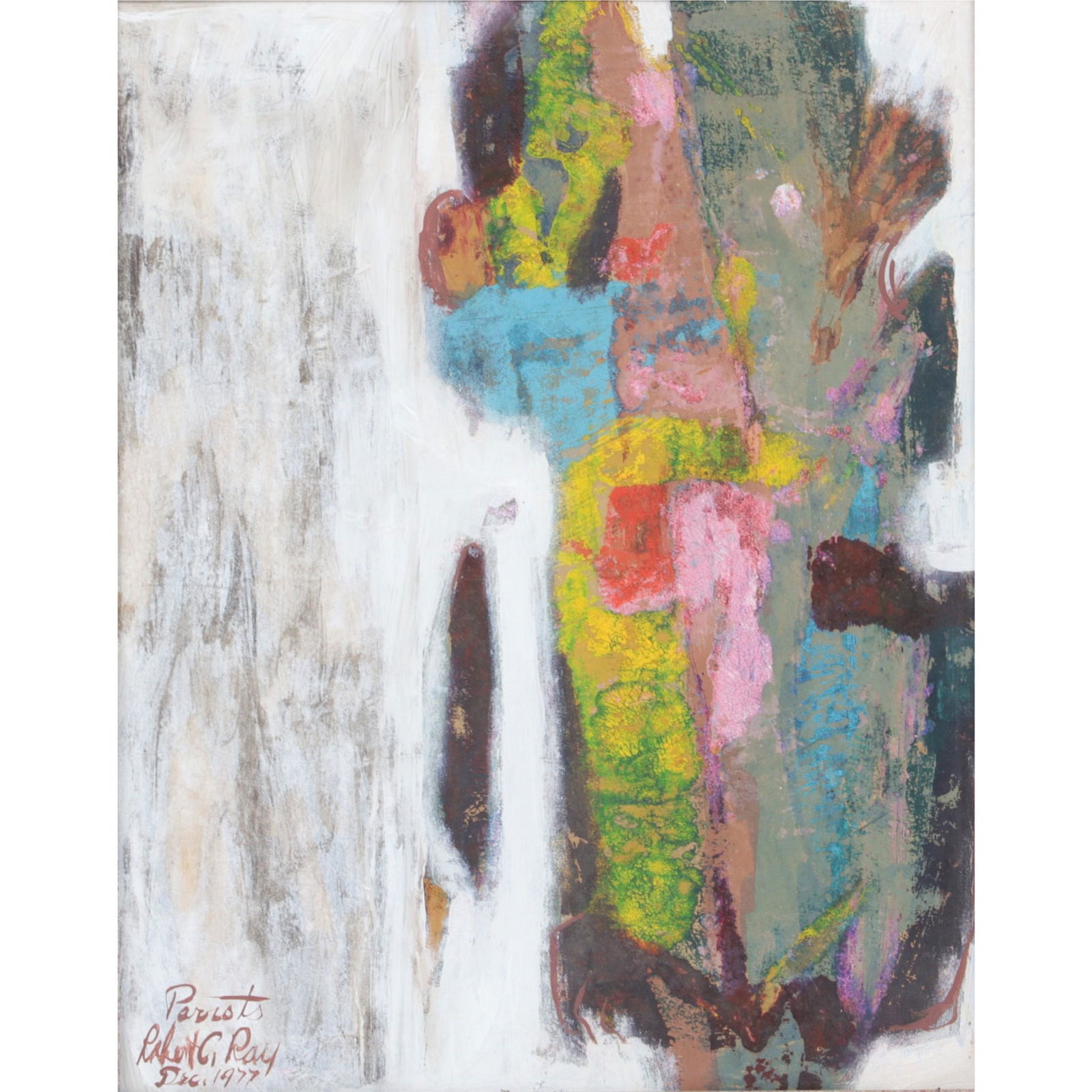 Robert C. "Bobby" Ray, Indiana (1926-2020), Parrots of Mexico, 1977, oil on board, 23 1/2"H x 18 (1 of 9)