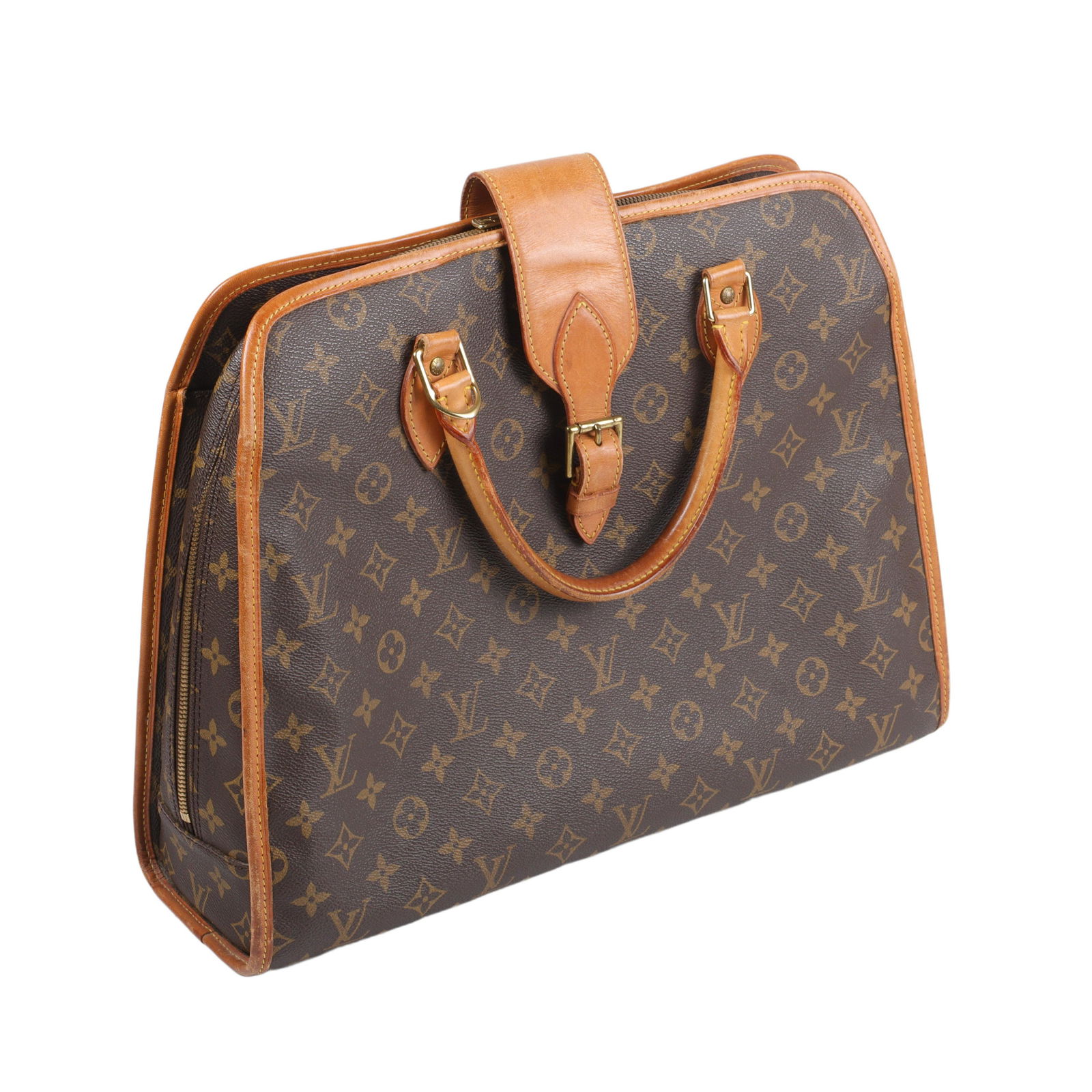 Louis Vuitton Rivoli monogram business handbag purse: coated canvas with rolled leather handles 12 (1 of 9)